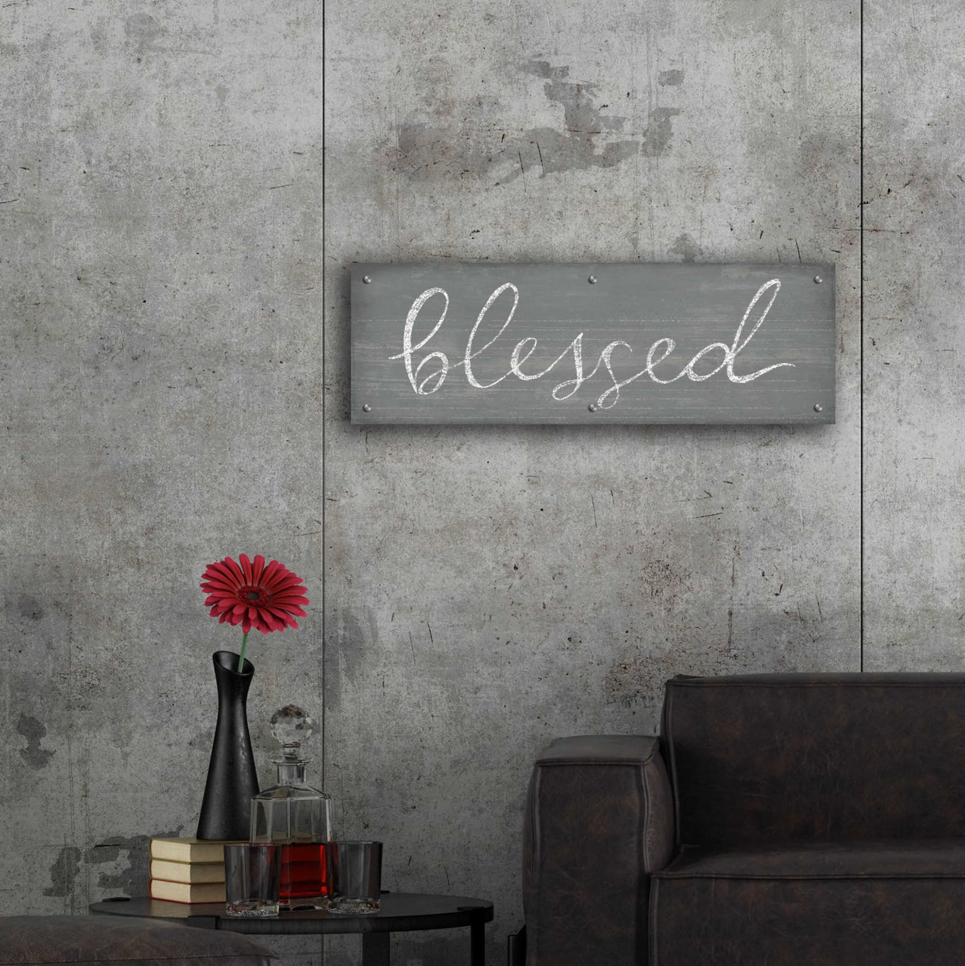 Epic Art 'Schoolhouse Blessed' by Sue Schlabach, Acrylic Glass Wall Art,36x12