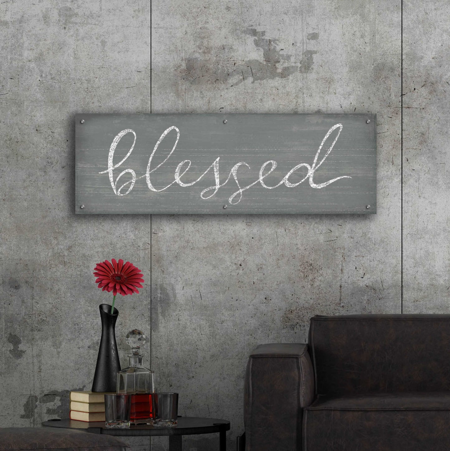 Epic Art 'Schoolhouse Blessed' by Sue Schlabach, Acrylic Glass Wall Art,48x16