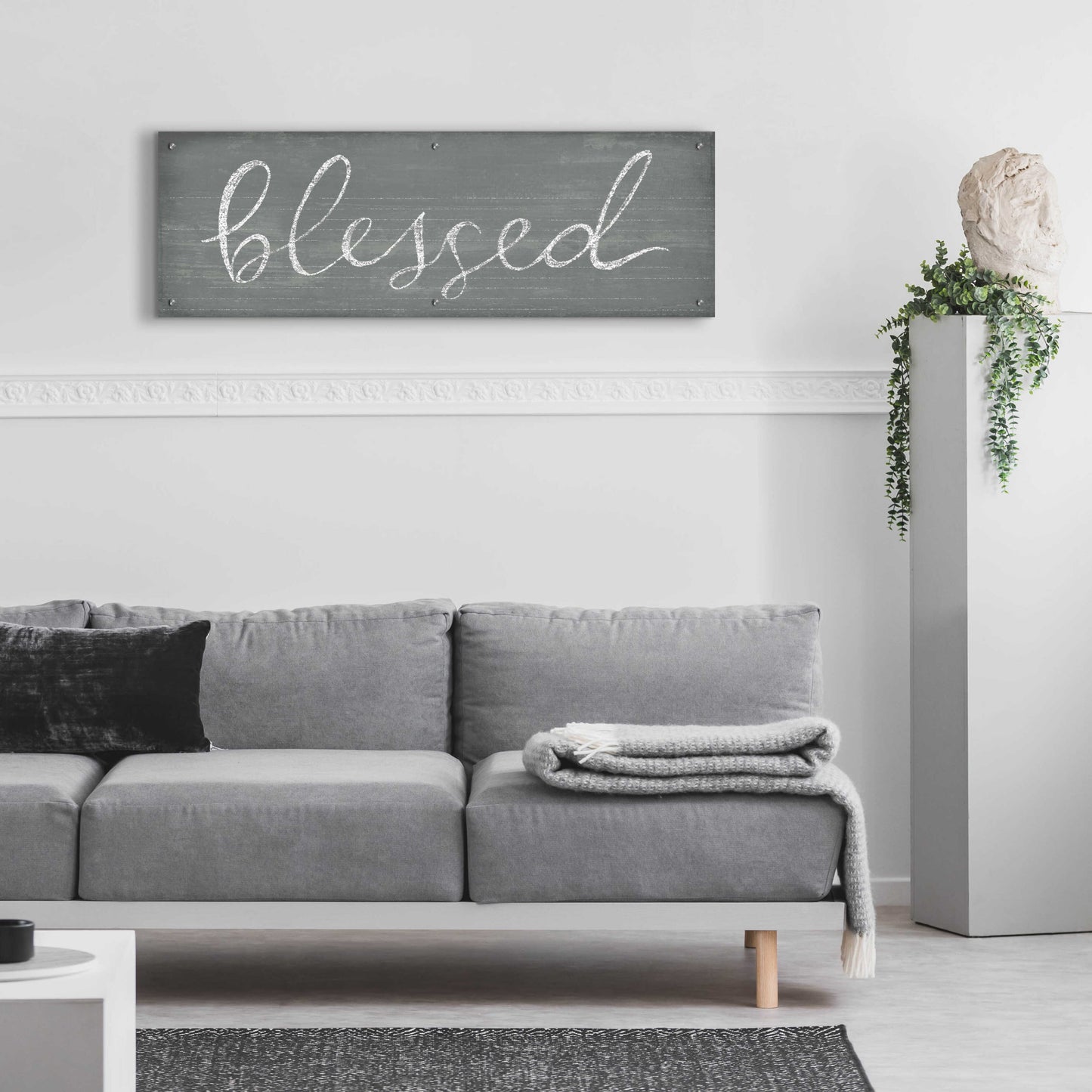 Epic Art 'Schoolhouse Blessed' by Sue Schlabach, Acrylic Glass Wall Art,48x16