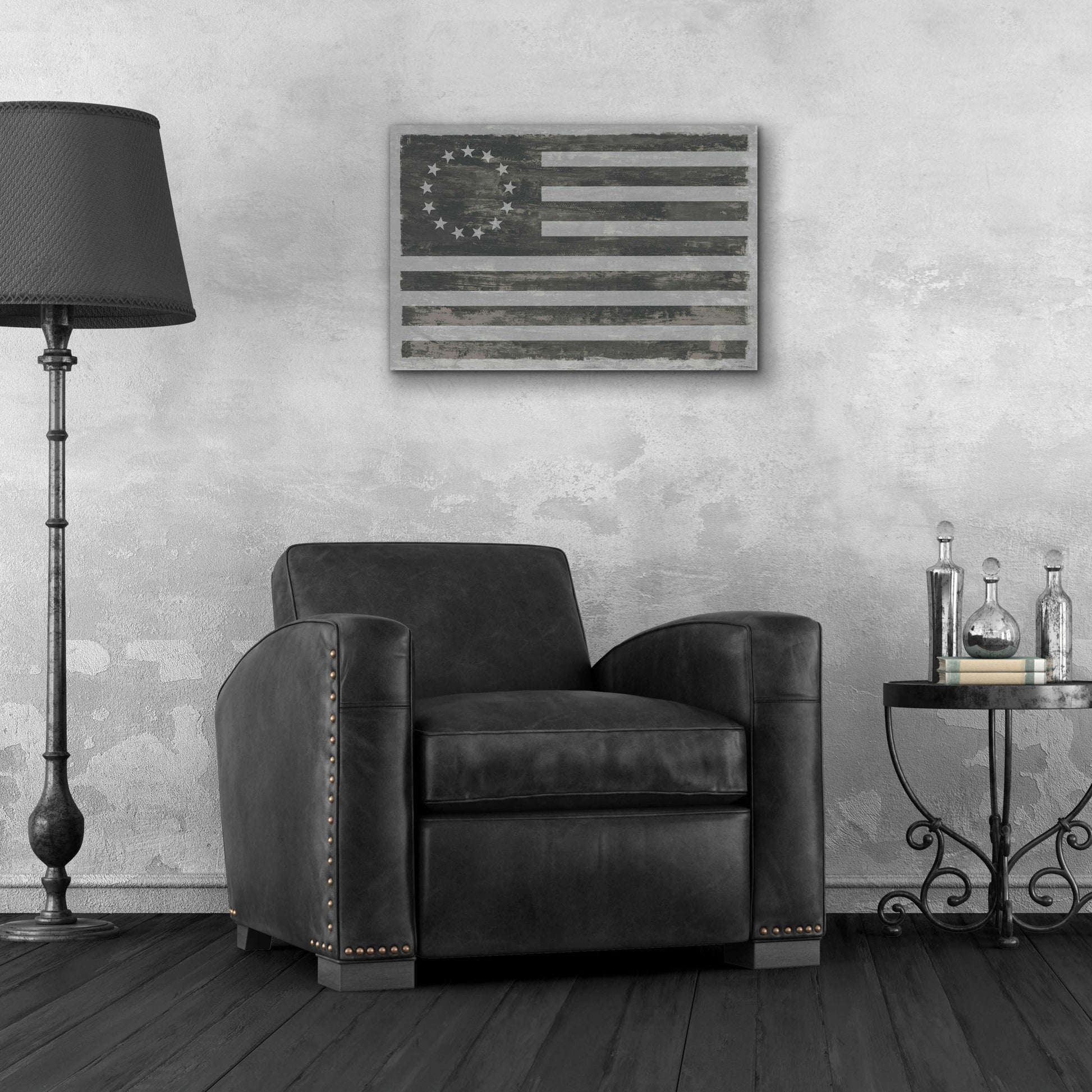 Epic Art 'Slate American Flag' by Sue Schlabach, Acrylic Glass Wall Art,24x16