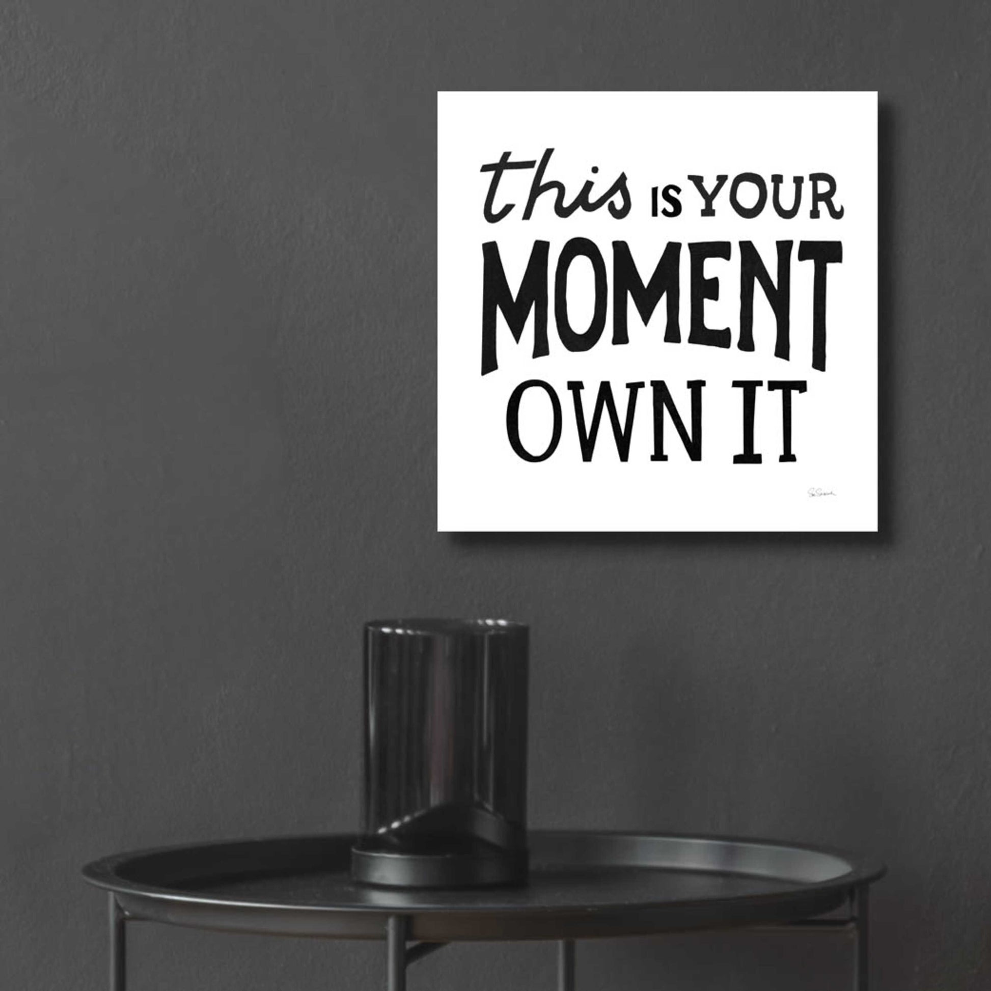 Epic Art 'This Moment Black' by Sue Schlabach, Acrylic Glass Wall Art,12x12