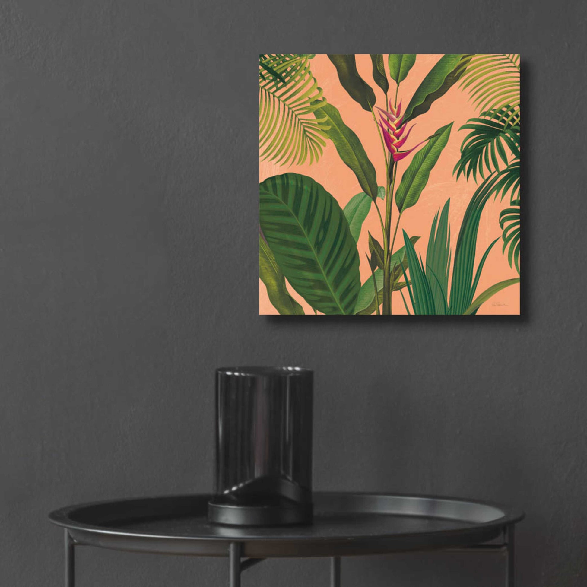 Epic Art 'Dramatic Tropical II Boho' by Sue Schlabach, Acrylic Glass Wall Art,12x12