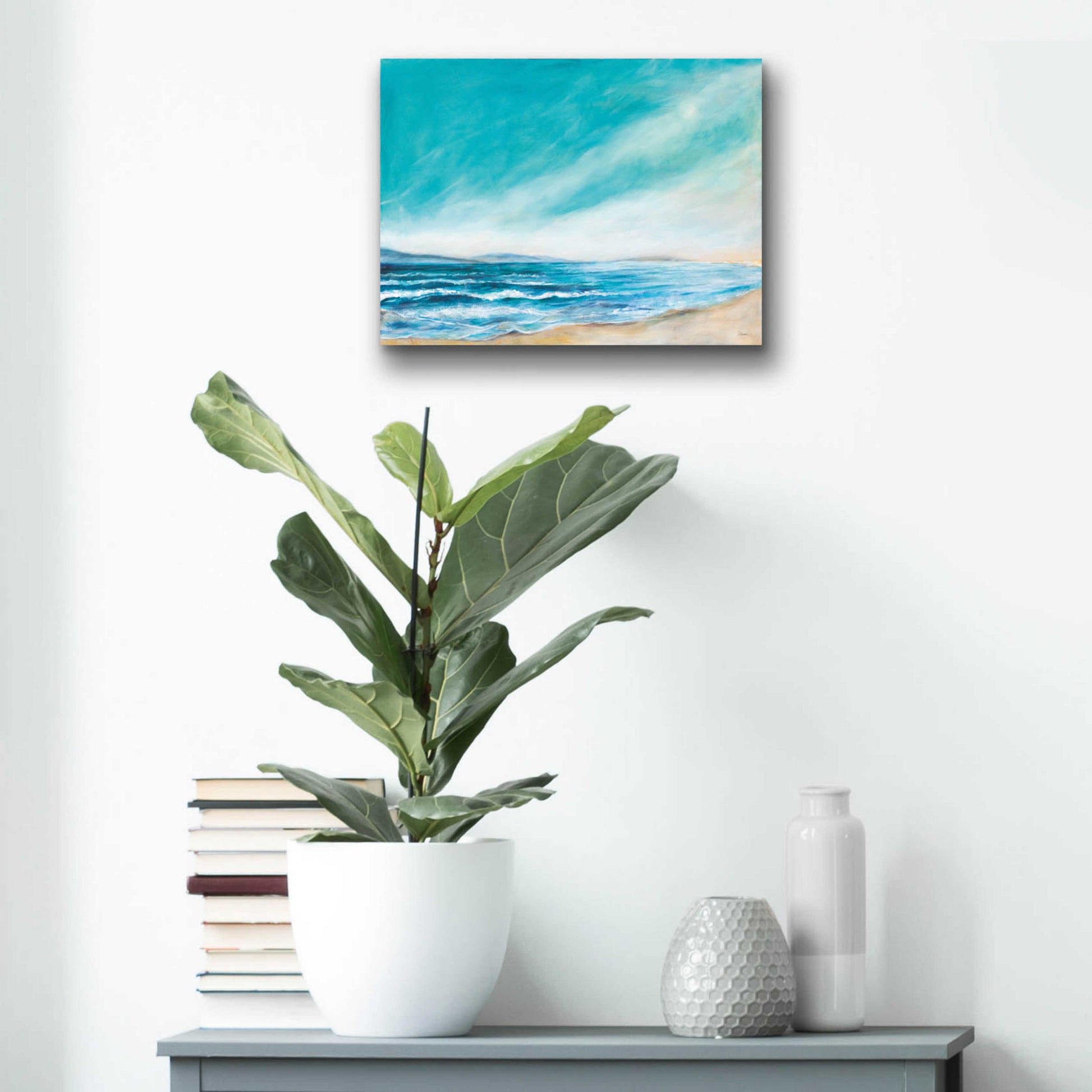 Epic Art 'Islands and Waves' by Sue Schlabach, Acrylic Glass Wall Art,16x12