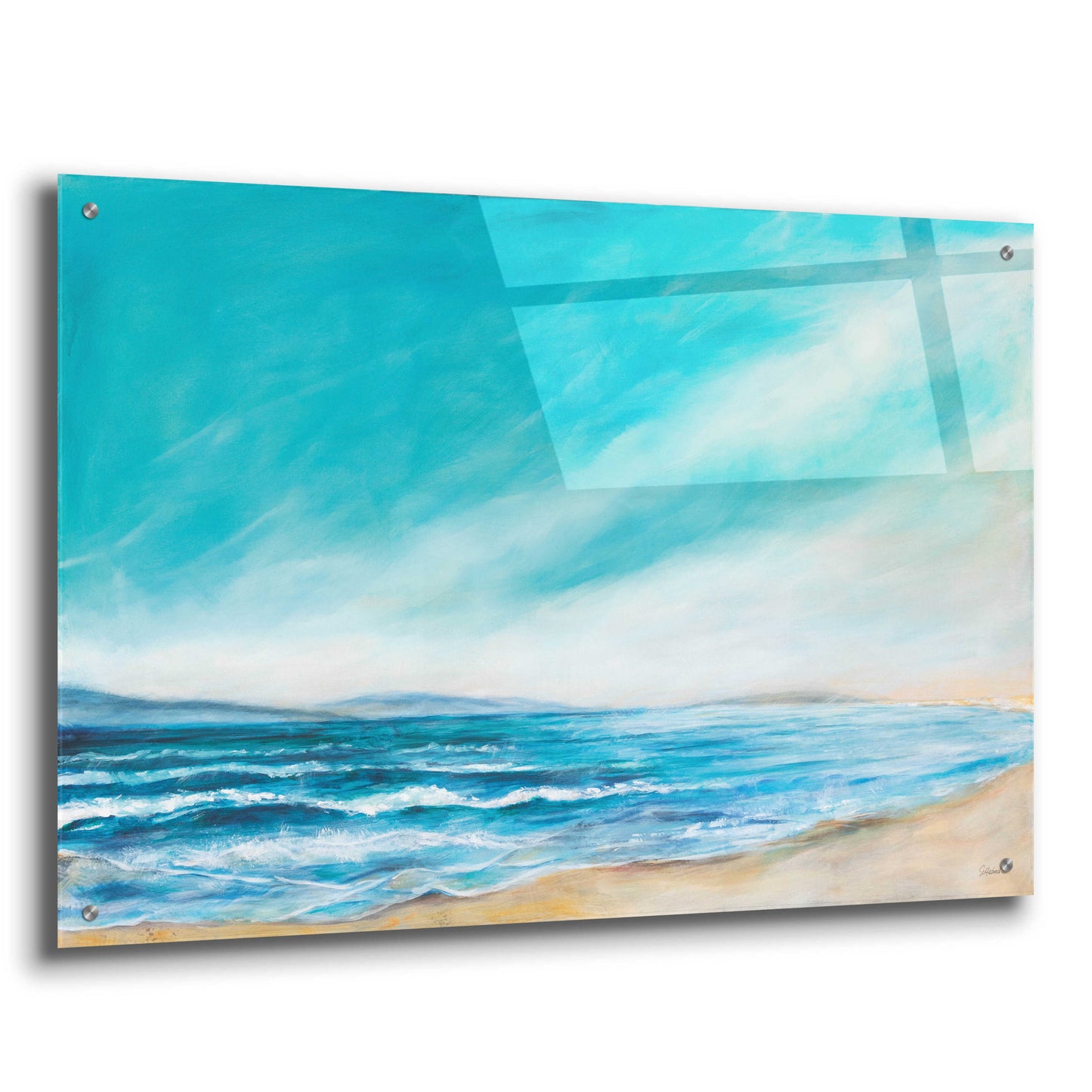 Epic Art 'Islands and Waves' by Sue Schlabach, Acrylic Glass Wall Art,36x24