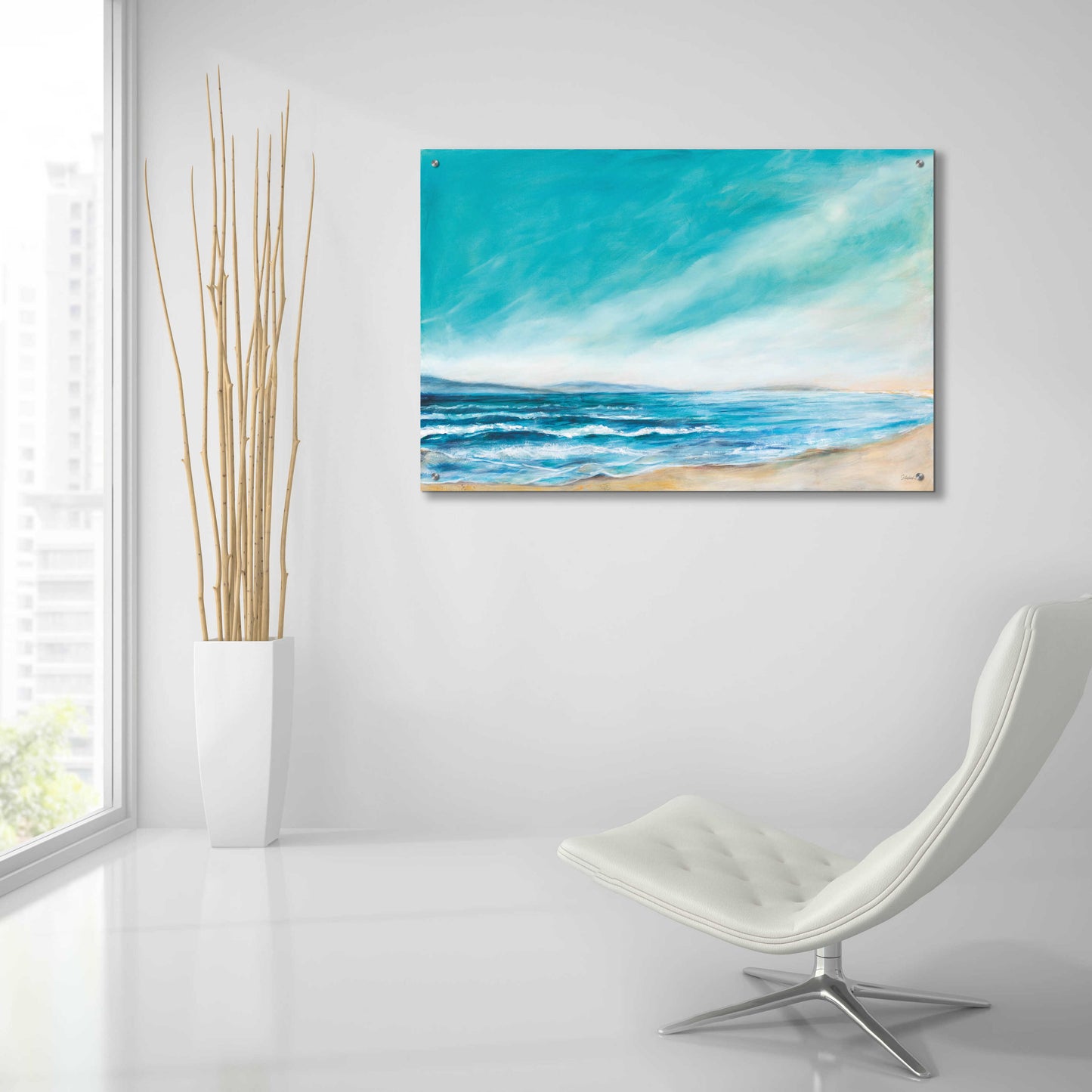 Epic Art 'Islands and Waves' by Sue Schlabach, Acrylic Glass Wall Art,36x24