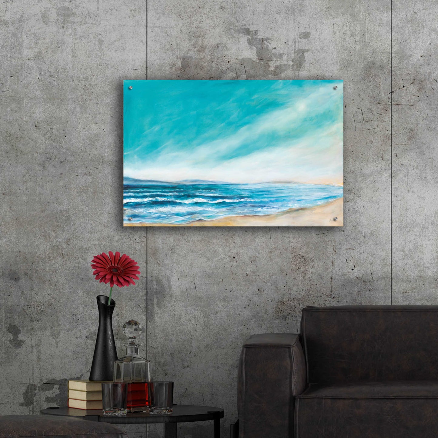 Epic Art 'Islands and Waves' by Sue Schlabach, Acrylic Glass Wall Art,36x24