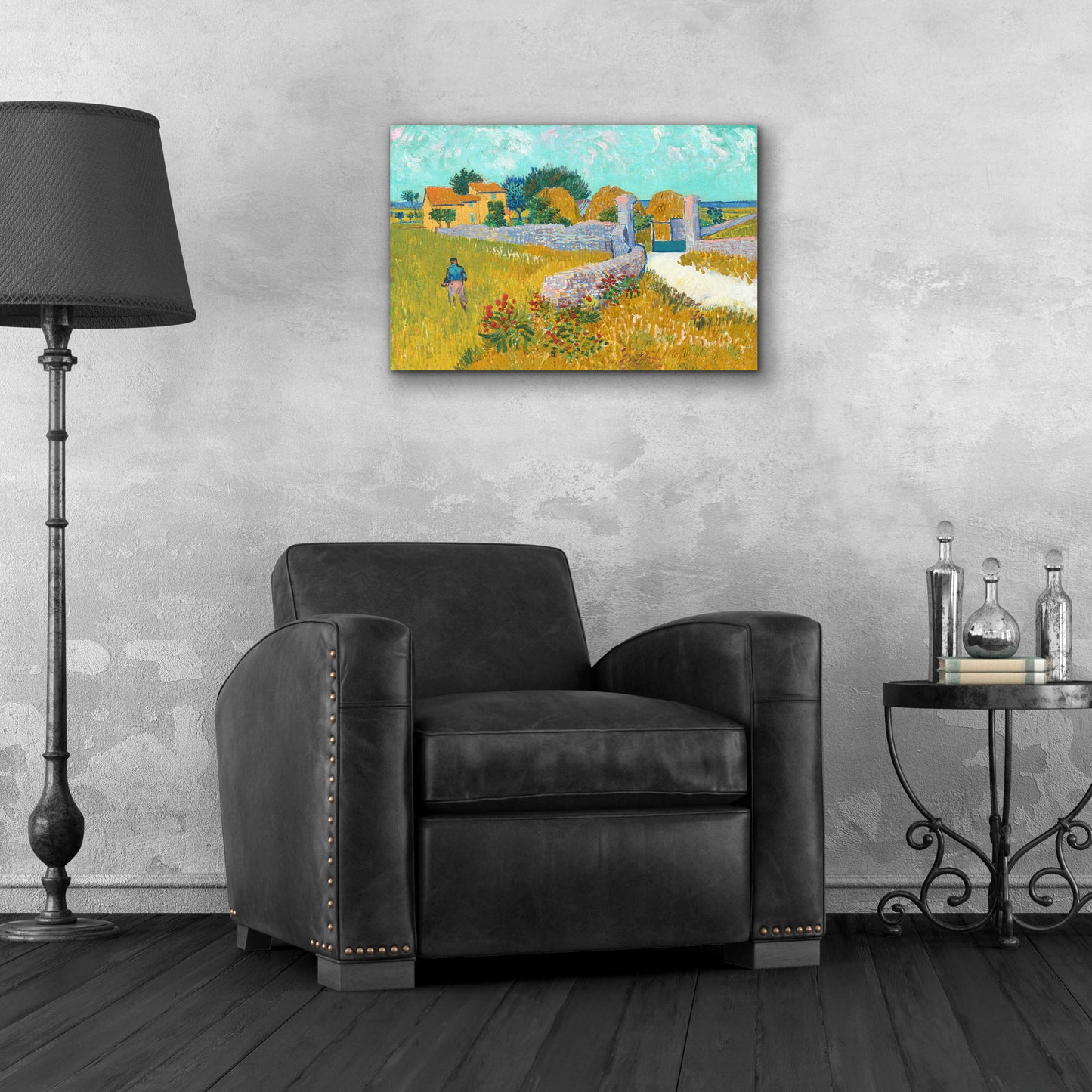 Epic Art 'Farmhouse in provence' by Van Gogh, Acrylic Glass Wall Art,24x16