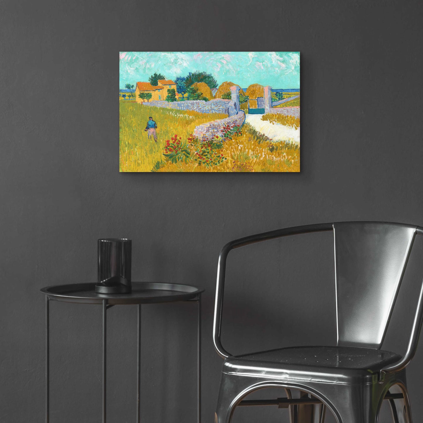 Epic Art 'Farmhouse in provence' by Van Gogh, Acrylic Glass Wall Art,24x16