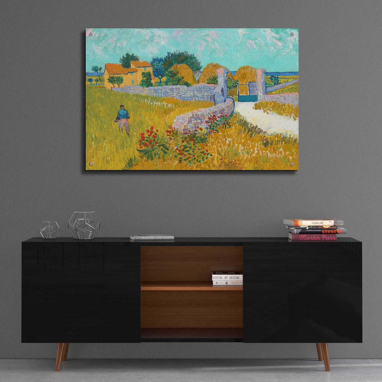 Epic Art 'Farmhouse in provence' by Van Gogh, Acrylic Glass Wall Art,36x24