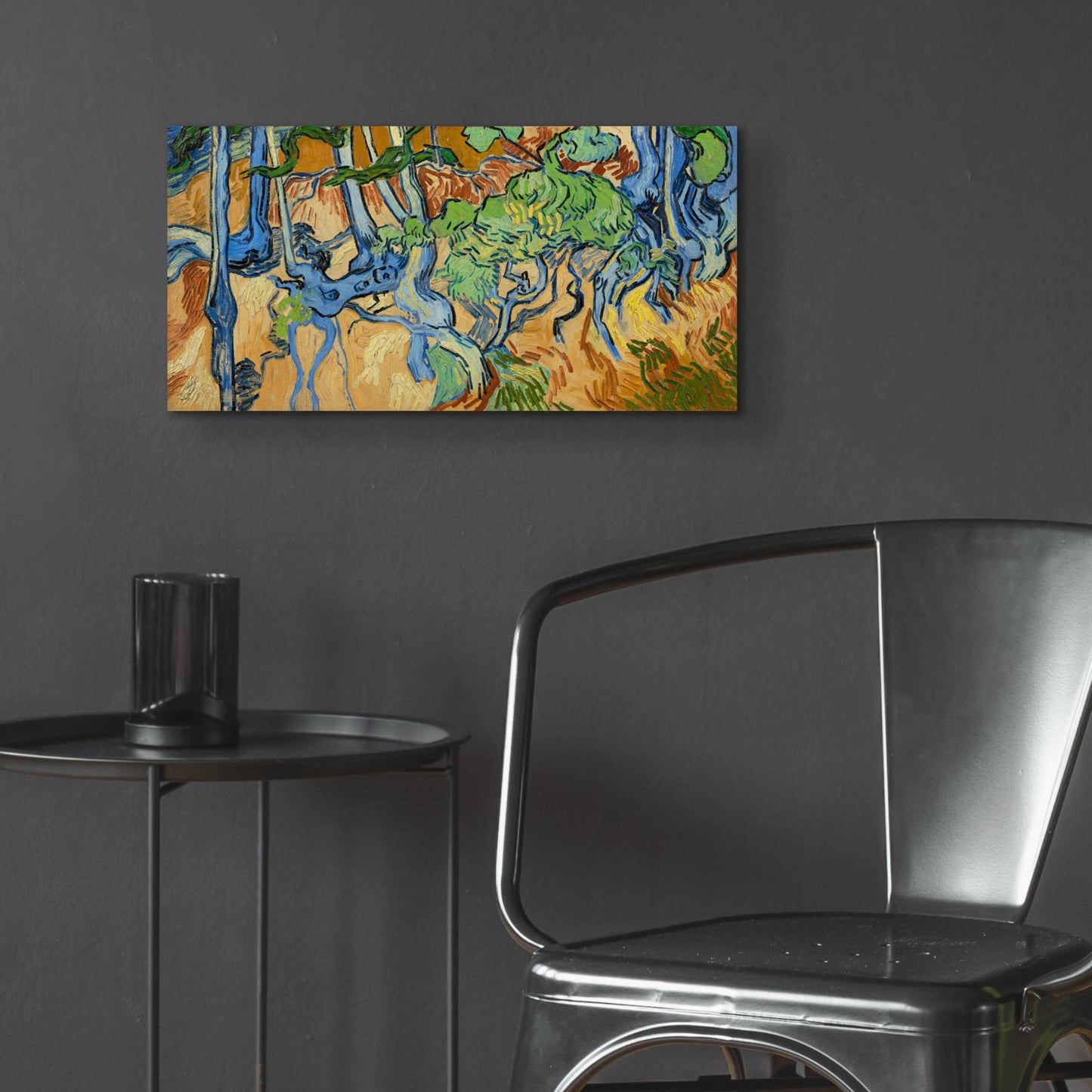 Epic Art 'Tree Roots' by Vincent Van Gogh, Acrylic Glass Wall Art,24x12