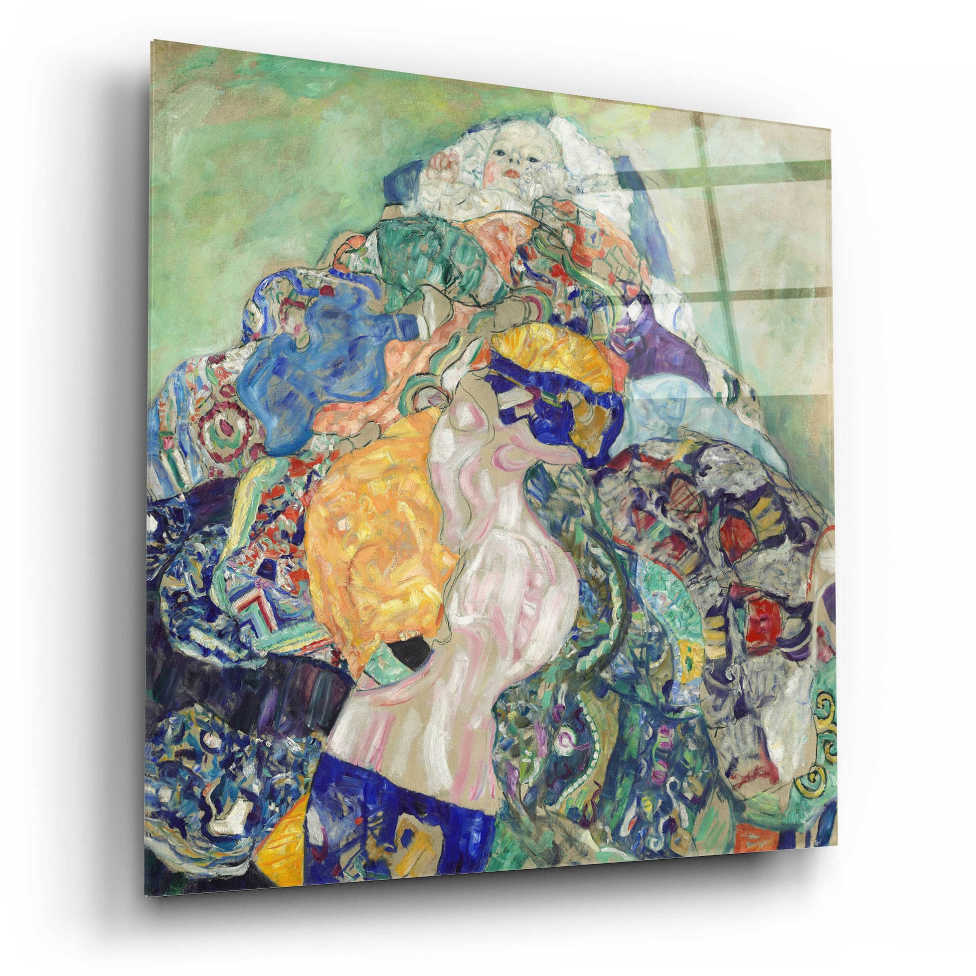 Epic Art 'Baby' by Gustav Klimt, Acrylic Glass Wall Art,12x12