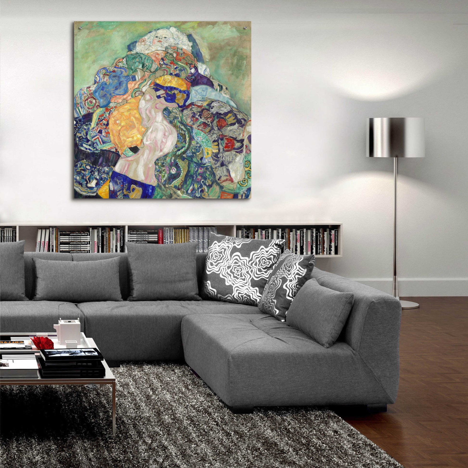 Epic Art 'Baby' by Gustav Klimt, Acrylic Glass Wall Art,36x36