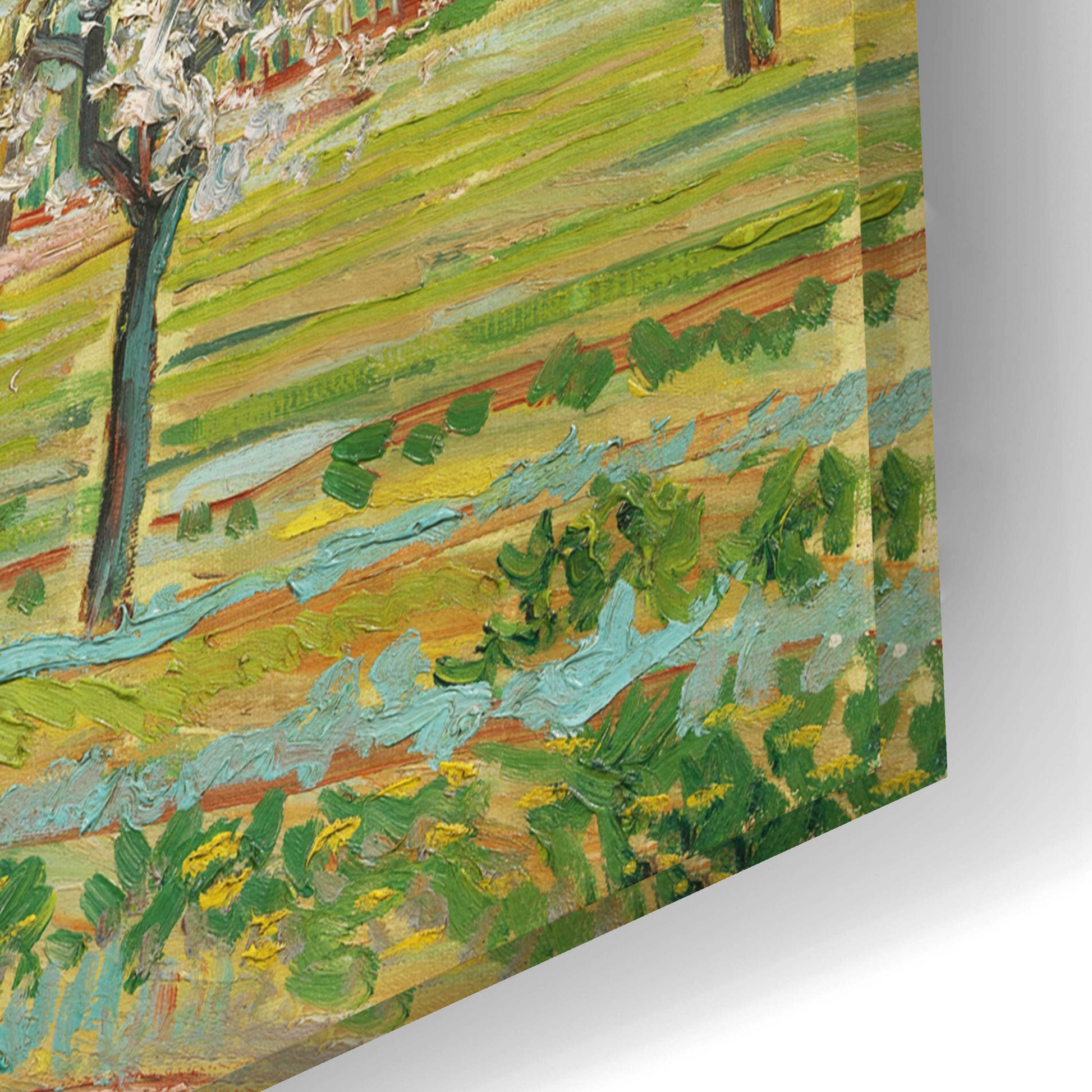 Epic Art 'The White Orchard' by Vincent Van Gogh, Acrylic Glass Wall Art,24x16