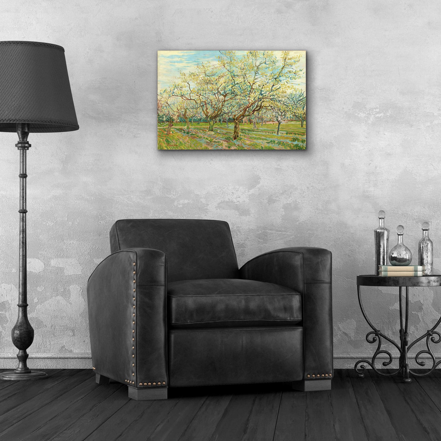 Epic Art 'The White Orchard' by Vincent Van Gogh, Acrylic Glass Wall Art,24x16