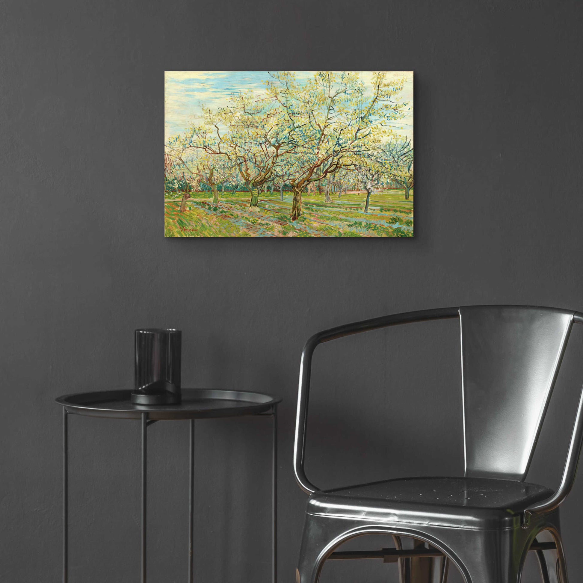 Epic Art 'The White Orchard' by Vincent Van Gogh, Acrylic Glass Wall Art,24x16