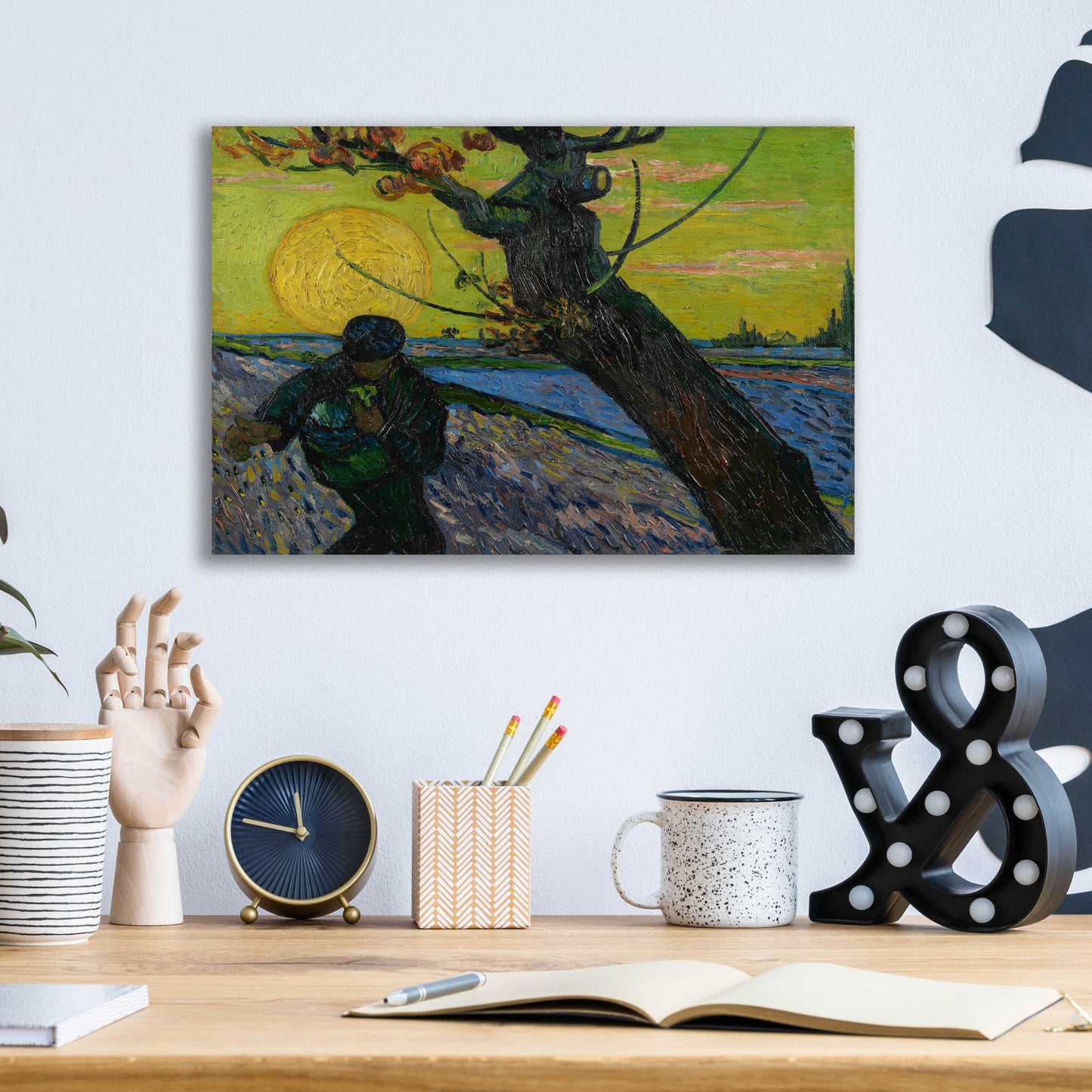 Epic Art 'The Sower' by Vincent Van Gogh, Acrylic Glass Wall Art,16x12