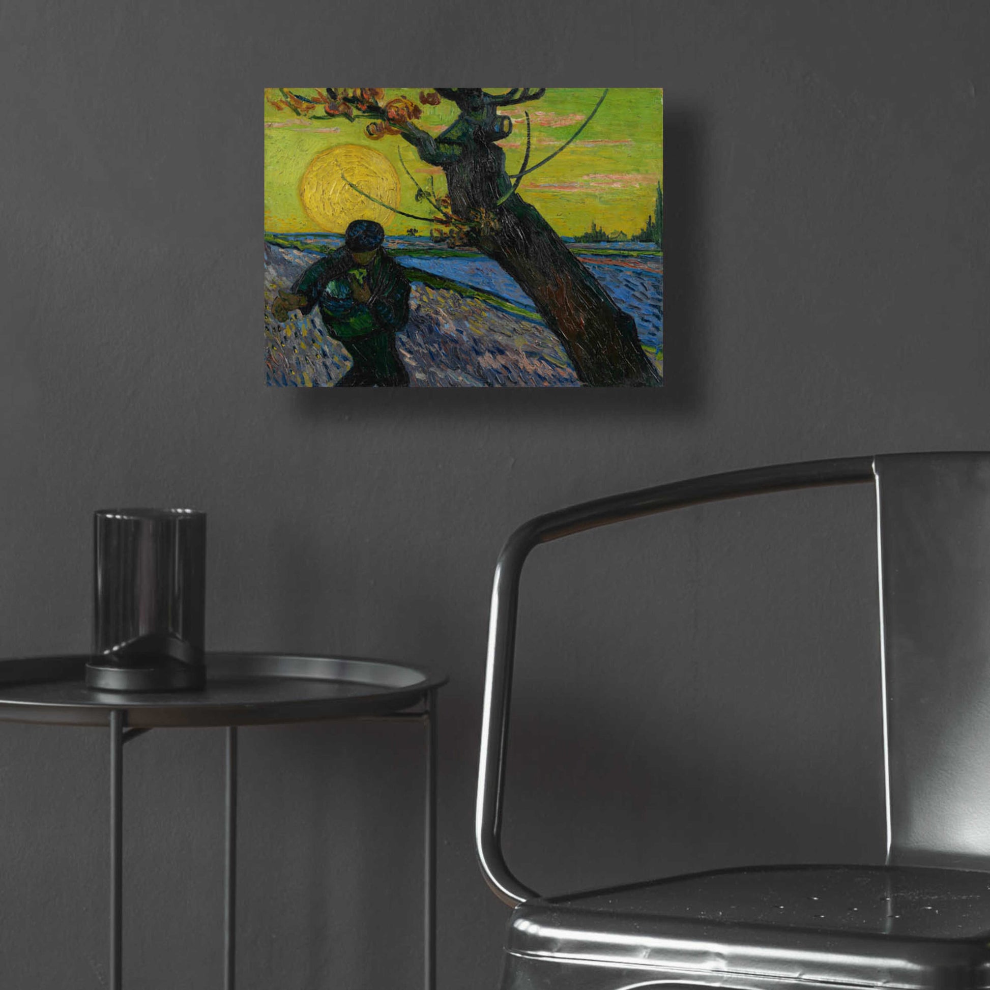 Epic Art 'The Sower' by Vincent Van Gogh, Acrylic Glass Wall Art,16x12