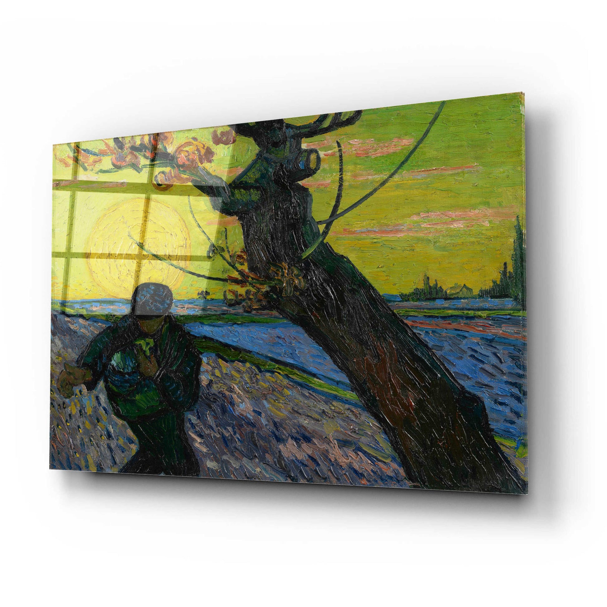 Epic Art 'The Sower' by Vincent Van Gogh, Acrylic Glass Wall Art,24x16