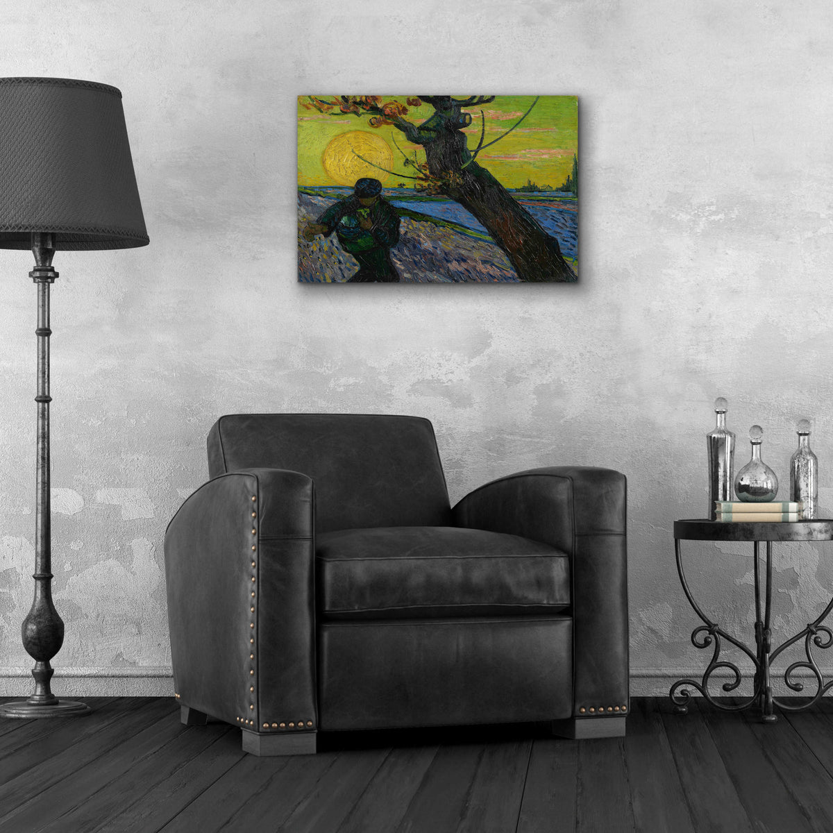 Epic Art 'The Sower' by Vincent Van Gogh, Acrylic Glass Wall Art,24x16