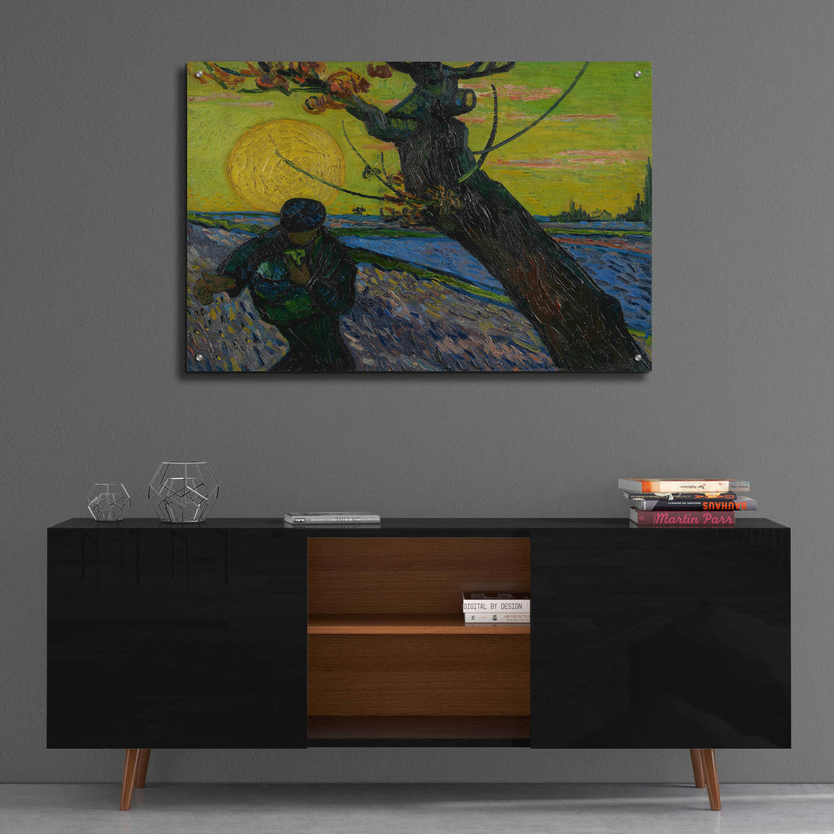 Epic Art 'The Sower' by Vincent Van Gogh, Acrylic Glass Wall Art,36x24