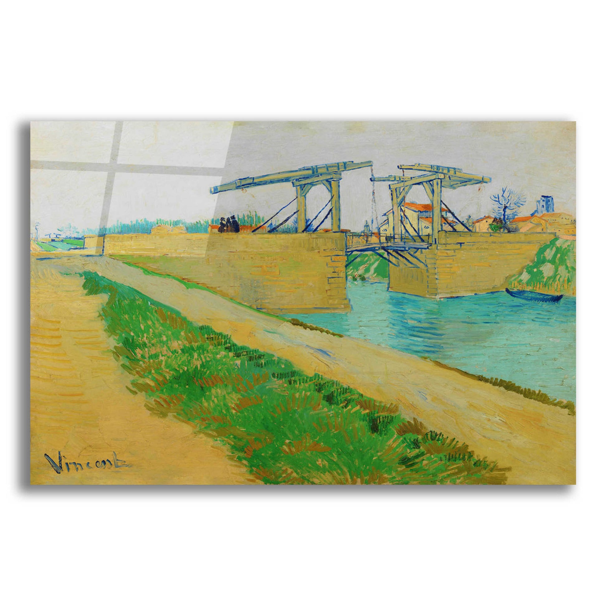 Epic Art 'The Langlois Bridge' by Vincent Van Gogh, Acrylic Glass Wall Art,16x12