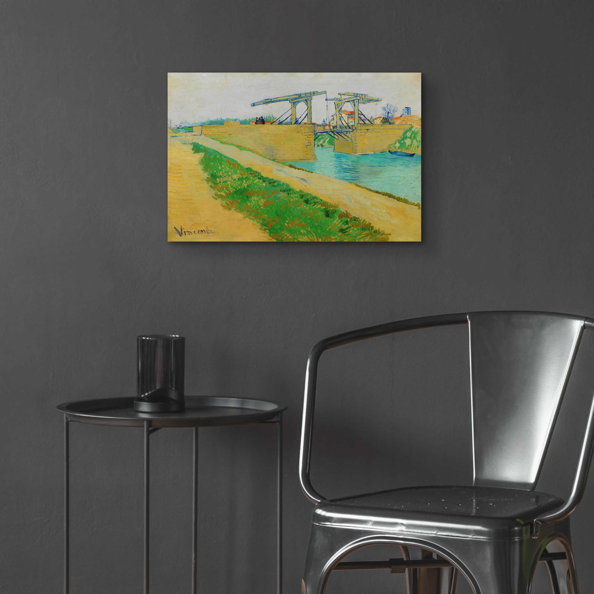Epic Art 'The Langlois Bridge' by Vincent Van Gogh, Acrylic Glass Wall Art,24x16