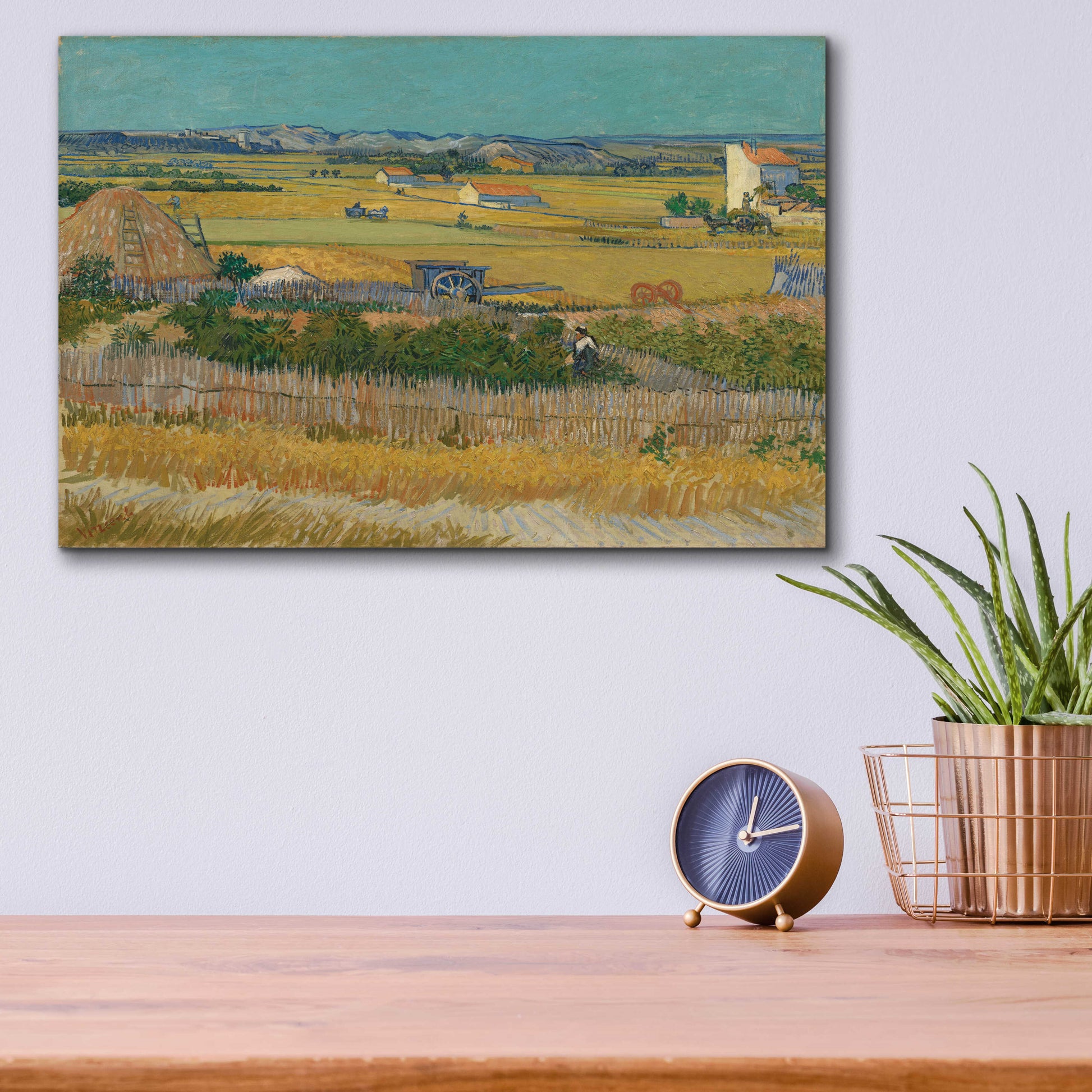 Epic Art 'The Harvest' by Vincent Van Gogh, Acrylic Glass Wall Art,16x12