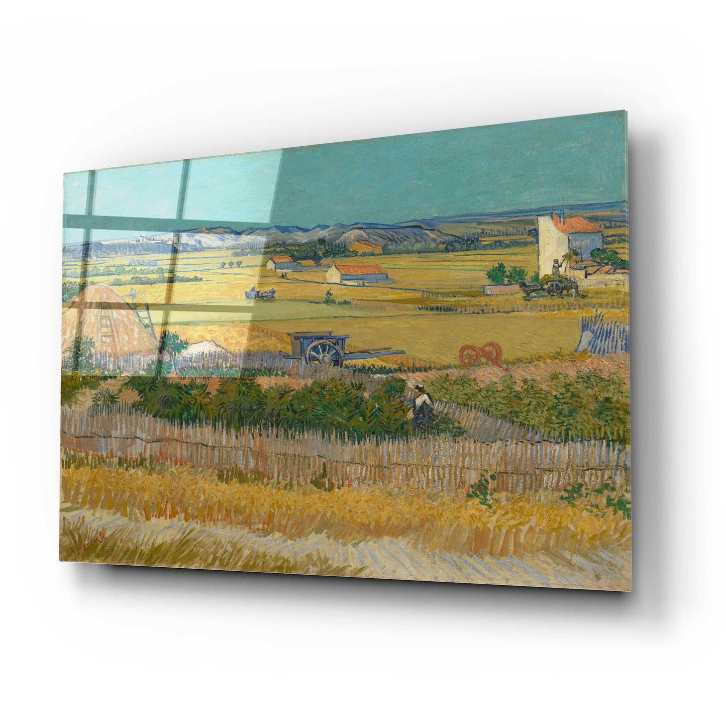 Epic Art 'The Harvest' by Vincent Van Gogh, Acrylic Glass Wall Art,24x16