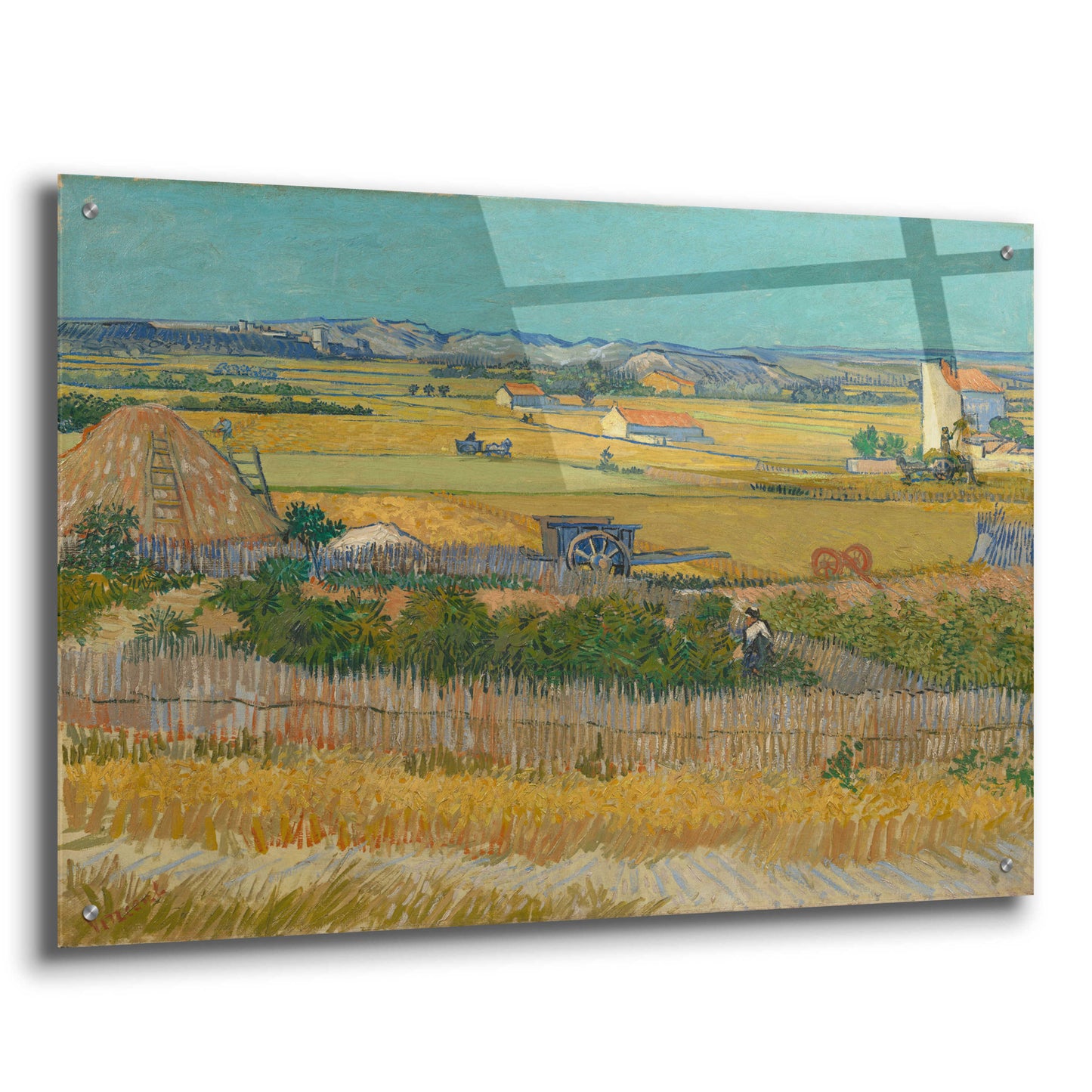 Epic Art 'The Harvest' by Vincent Van Gogh, Acrylic Glass Wall Art,36x24