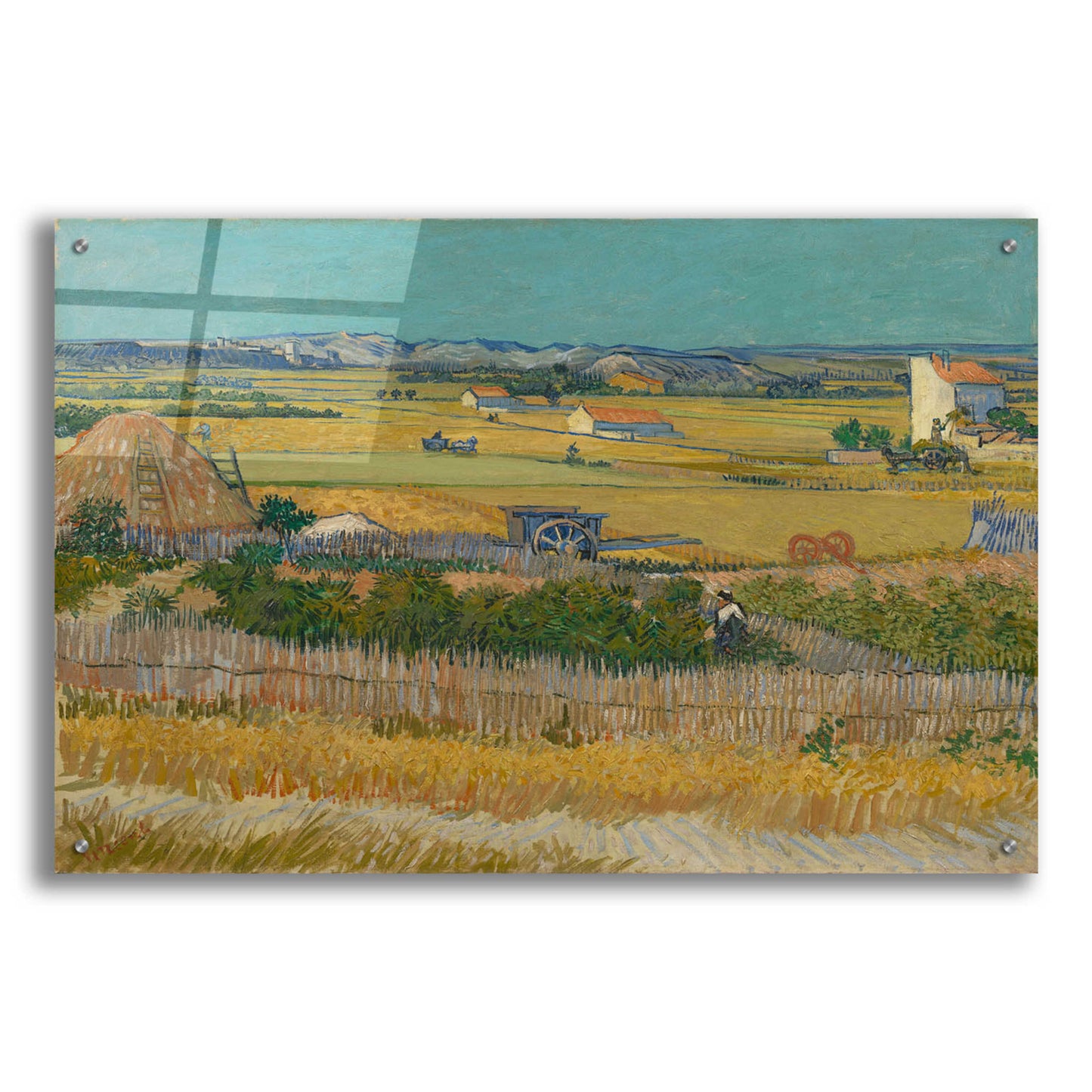 Epic Art 'The Harvest' by Vincent Van Gogh, Acrylic Glass Wall Art,36x24