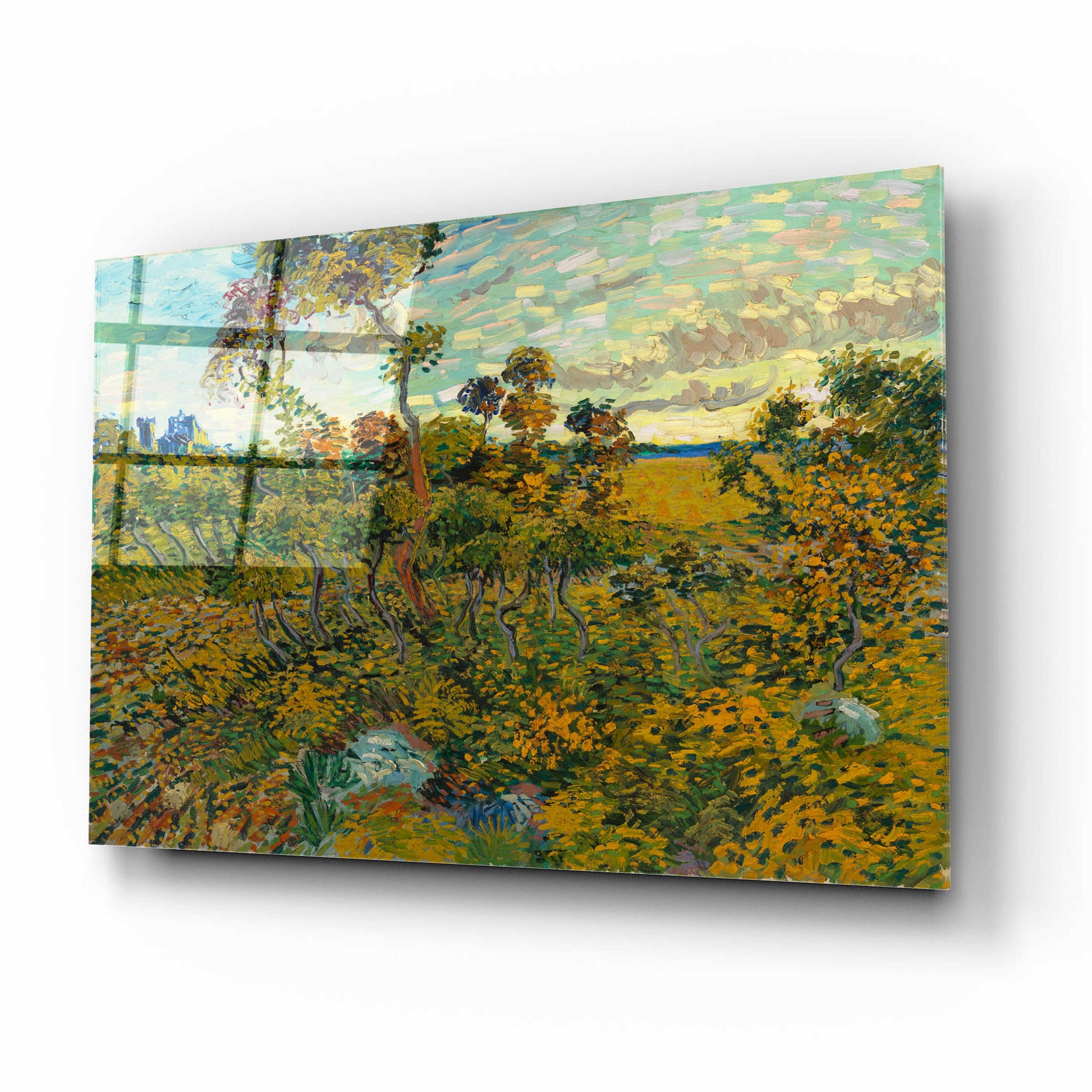 Epic Art 'Sunset At Montmajour 1888' by Vincent Van Gogh, Acrylic Glass Wall Art,16x12