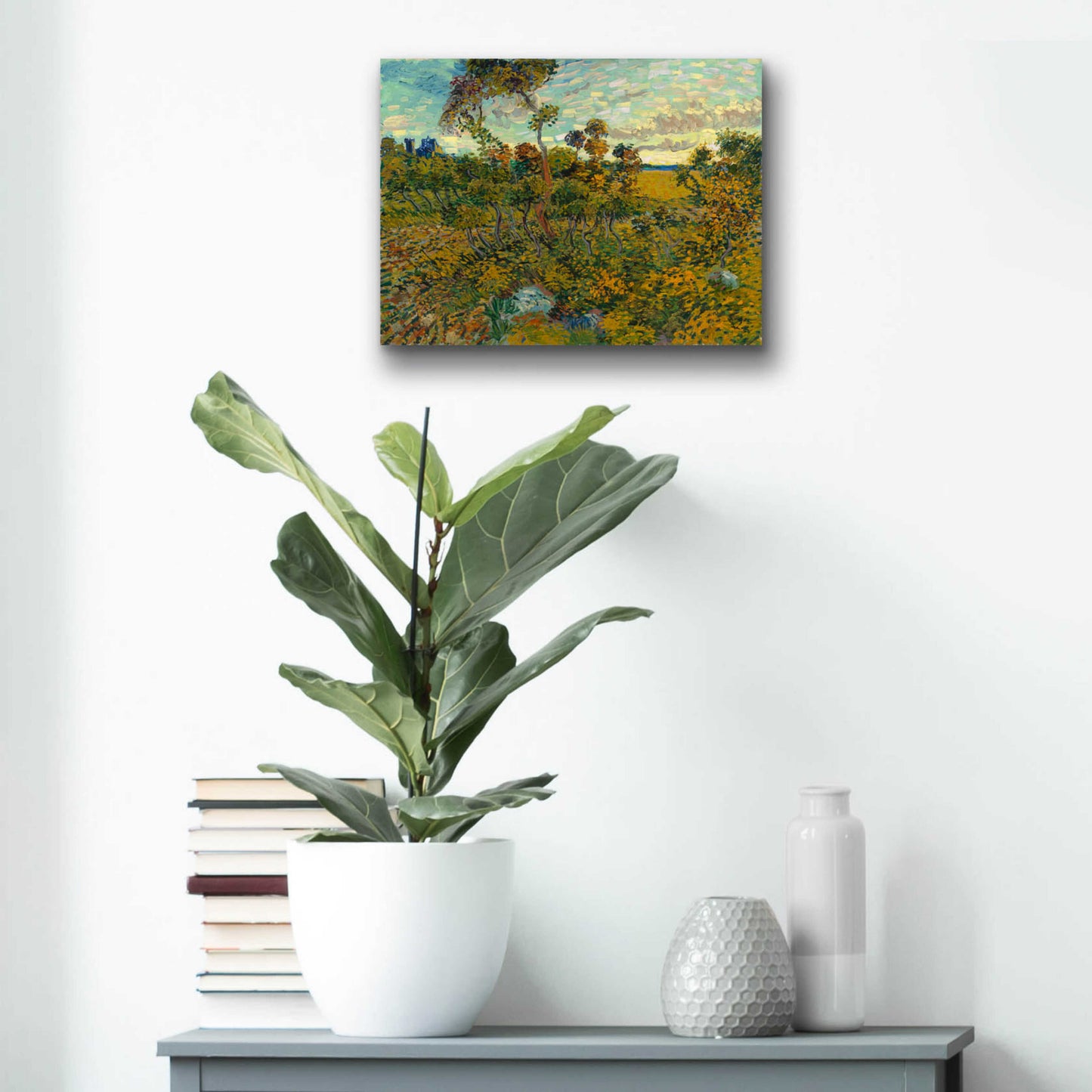 Epic Art 'Sunset At Montmajour 1888' by Vincent Van Gogh, Acrylic Glass Wall Art,16x12