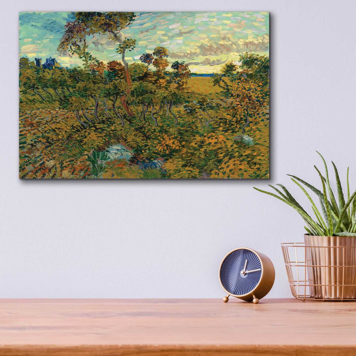 Epic Art 'Sunset At Montmajour 1888' by Vincent Van Gogh, Acrylic Glass Wall Art,16x12