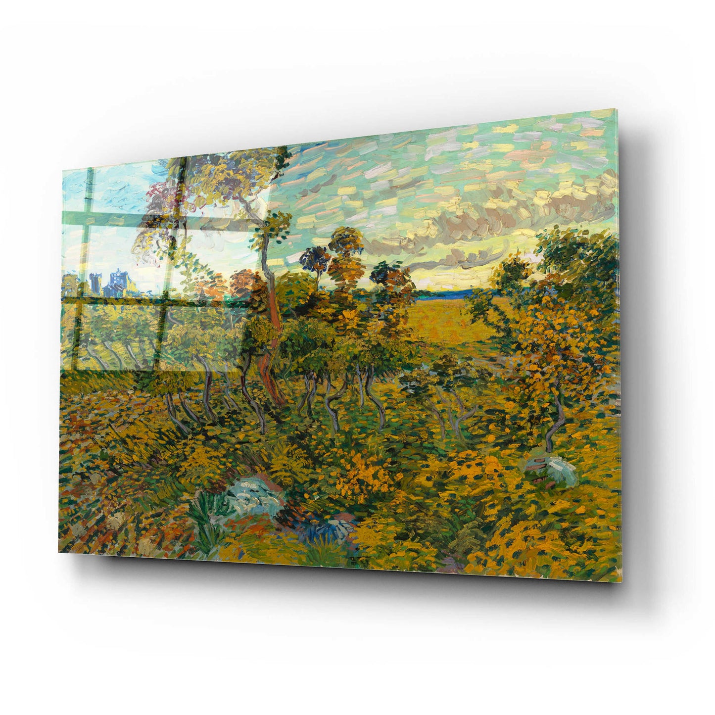 Epic Art 'Sunset At Montmajour 1888' by Vincent Van Gogh, Acrylic Glass Wall Art,24x16