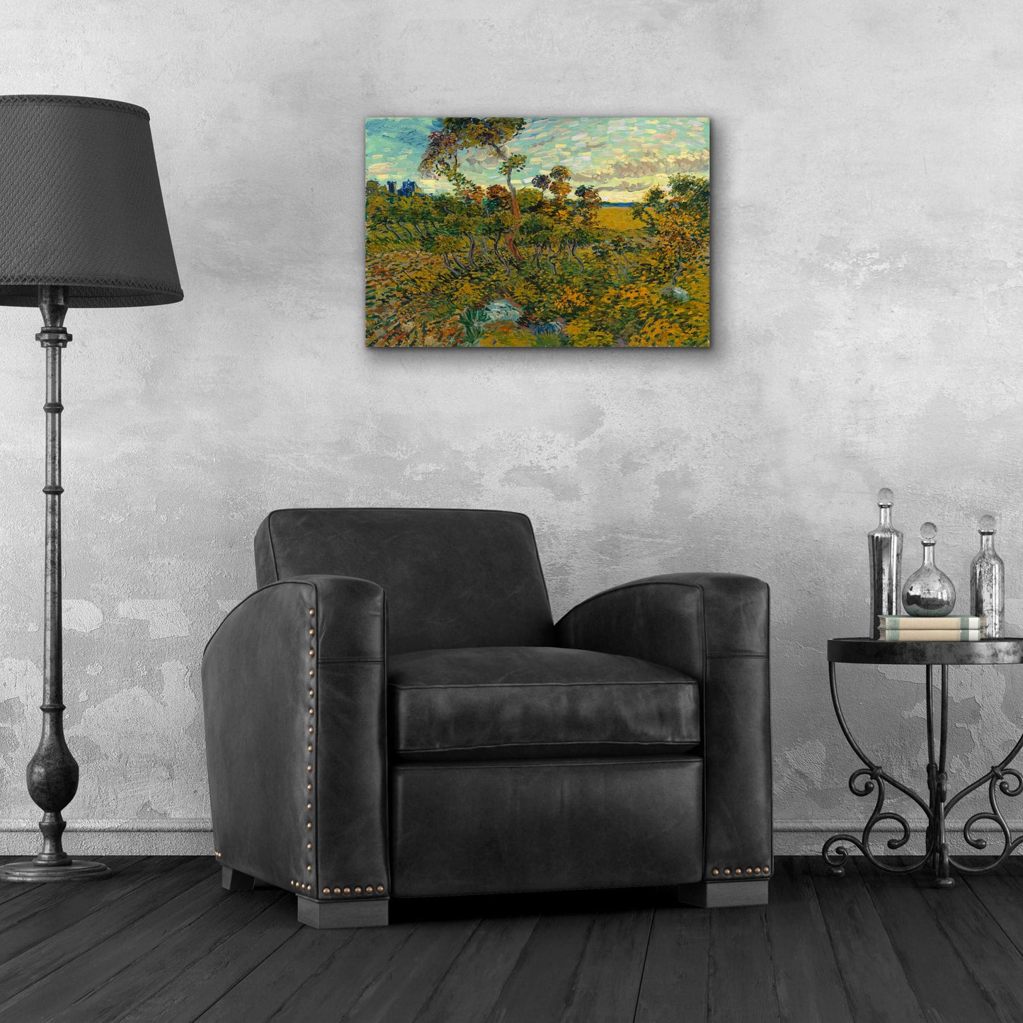 Epic Art 'Sunset At Montmajour 1888' by Vincent Van Gogh, Acrylic Glass Wall Art,24x16