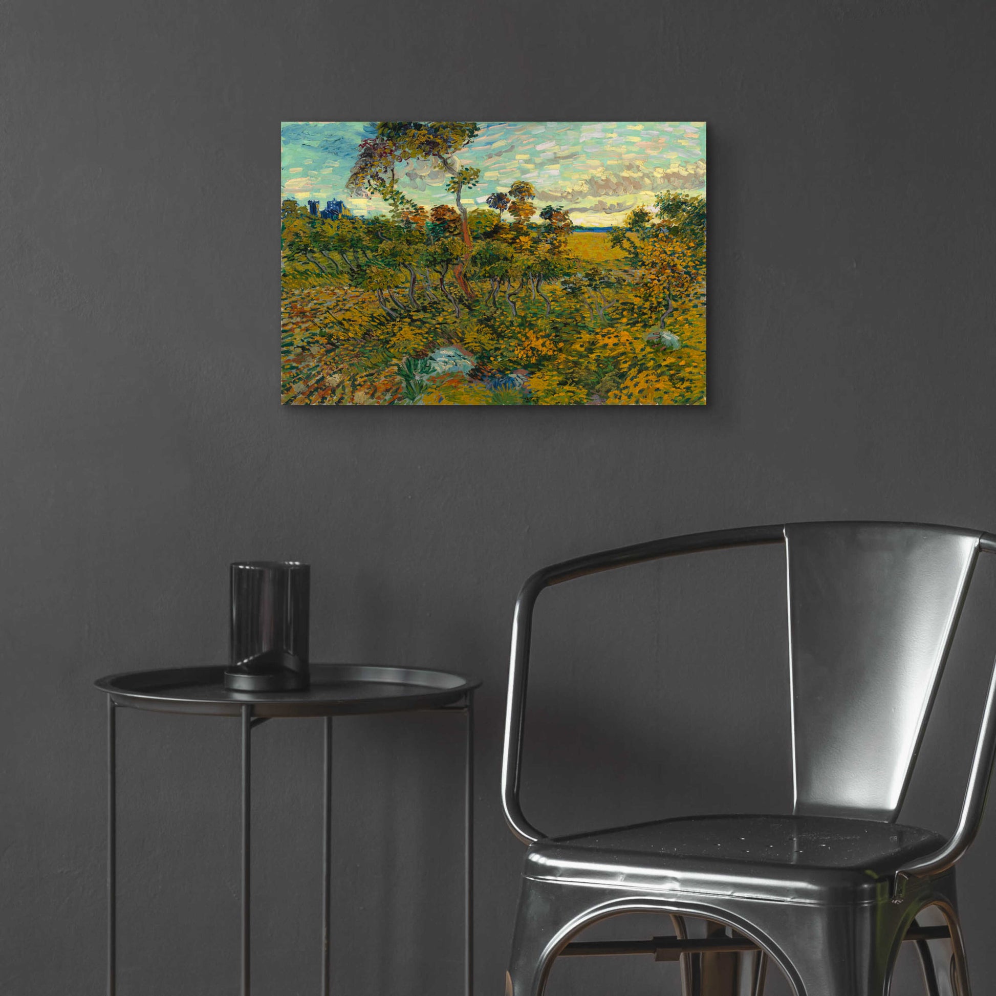 Epic Art 'Sunset At Montmajour 1888' by Vincent Van Gogh, Acrylic Glass Wall Art,24x16