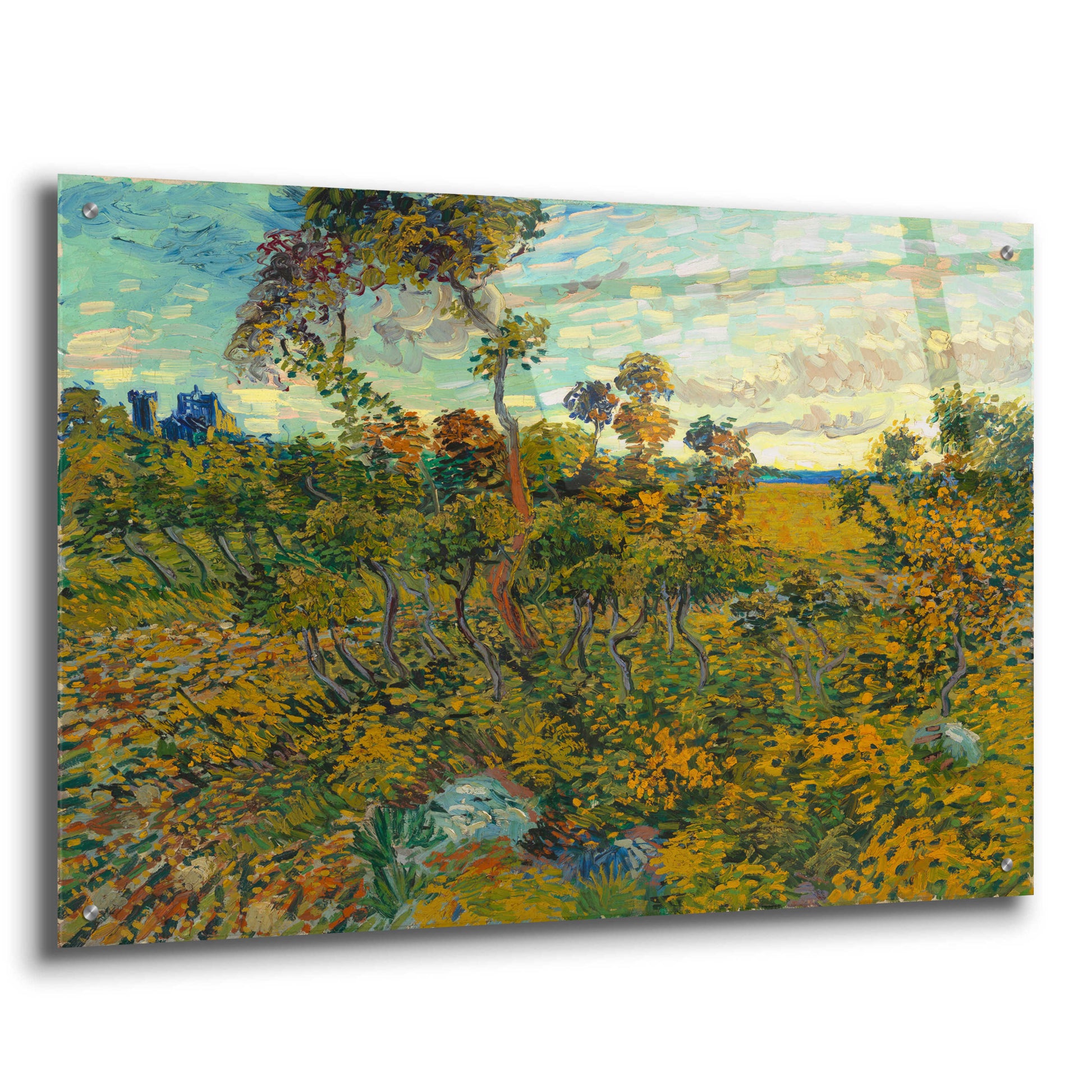 Epic Art 'Sunset At Montmajour 1888' by Vincent Van Gogh, Acrylic Glass Wall Art,36x24