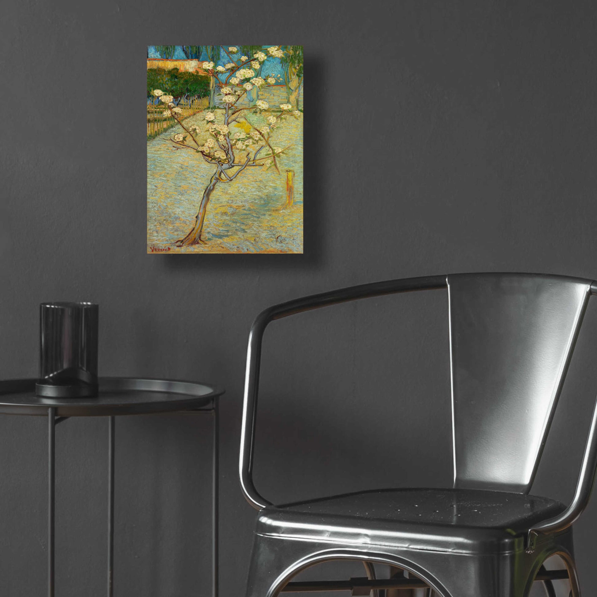 Epic Art 'Small Pear Tree In Blossom' by Vincent Van Gogh, Acrylic Glass Wall Art,12x16