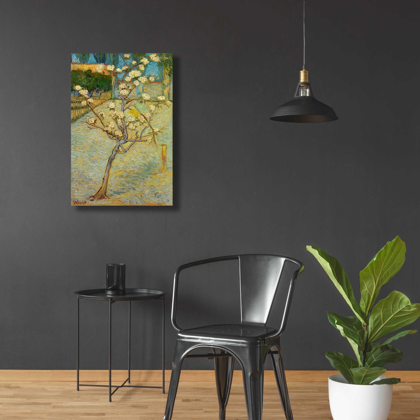 Epic Art 'Small Pear Tree In Blossom' by Vincent Van Gogh, Acrylic Glass Wall Art,24x36