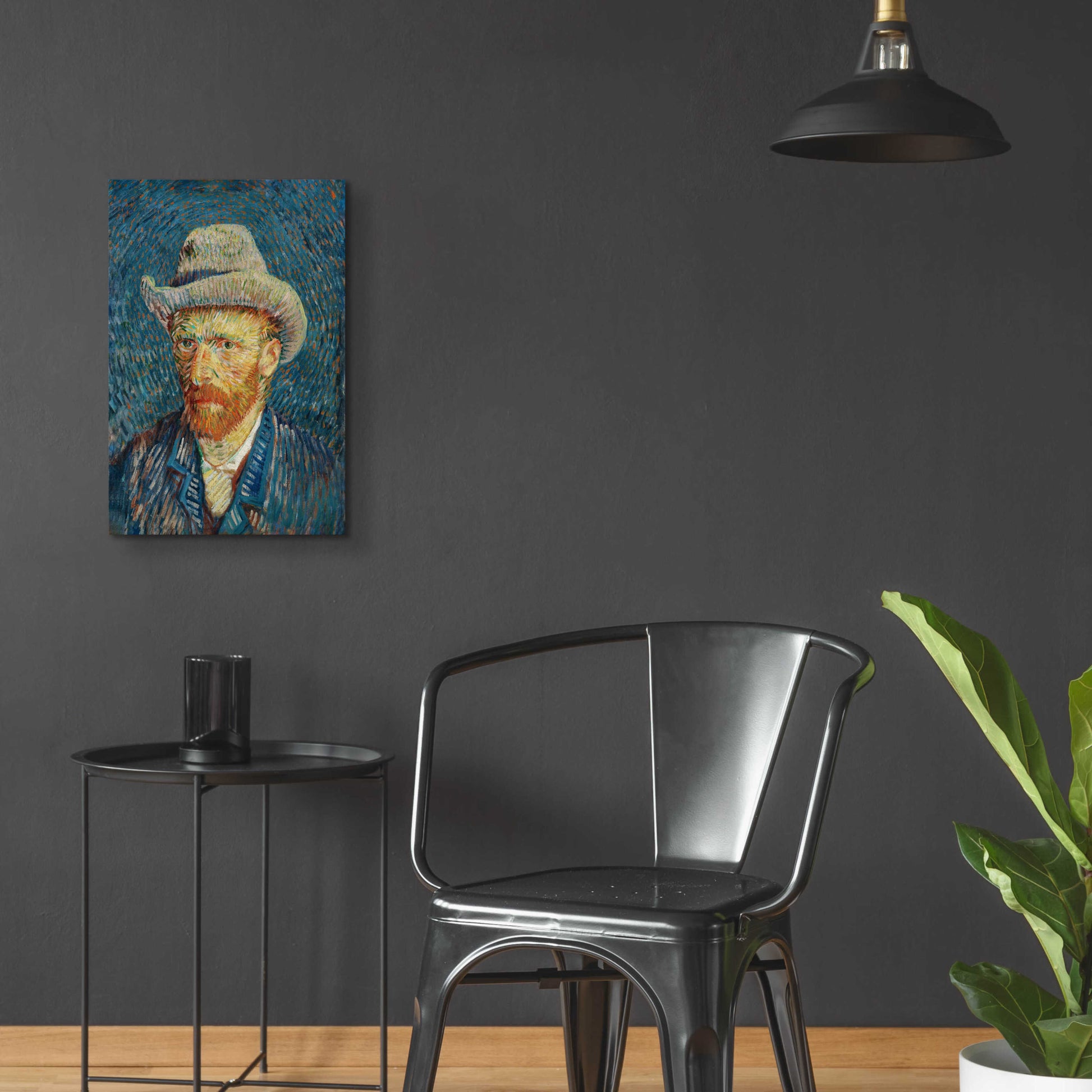 Epic Art 'Self-Portrait With Grey Felt Hat' by Vincent Van Gogh, Acrylic Glass Wall Art,16x24