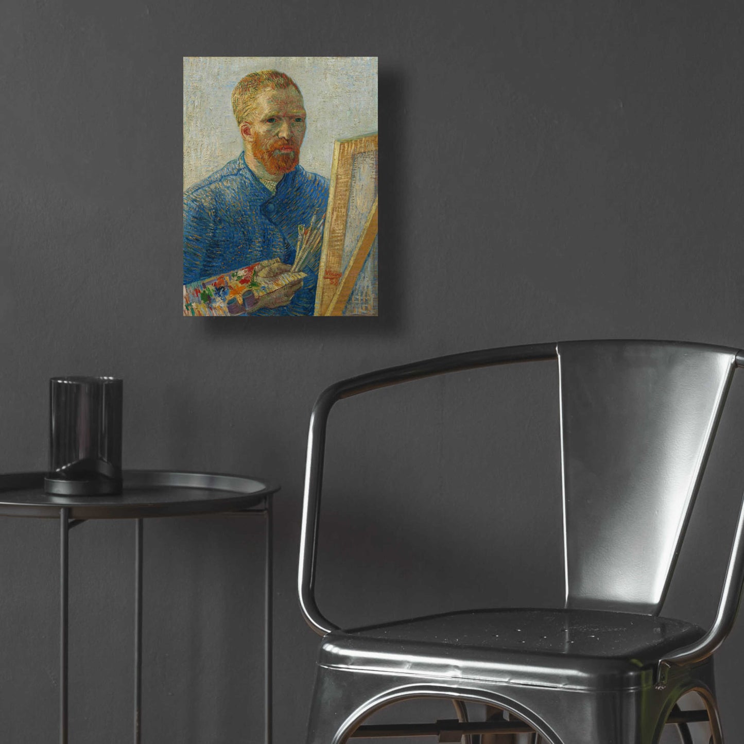 Epic Art 'Self-Portrait As A Painter' by Vincent Van Gogh, Acrylic Glass Wall Art,12x16