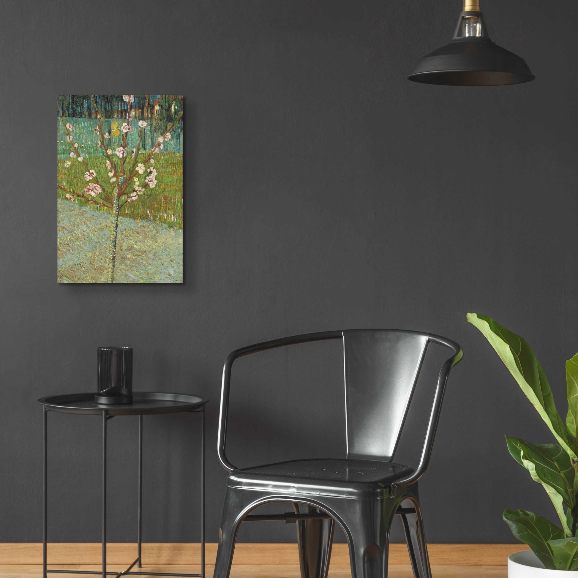 Epic Art 'Peach Tree In Blossom' by Vincent Van Gogh, Acrylic Glass Wall Art,16x24