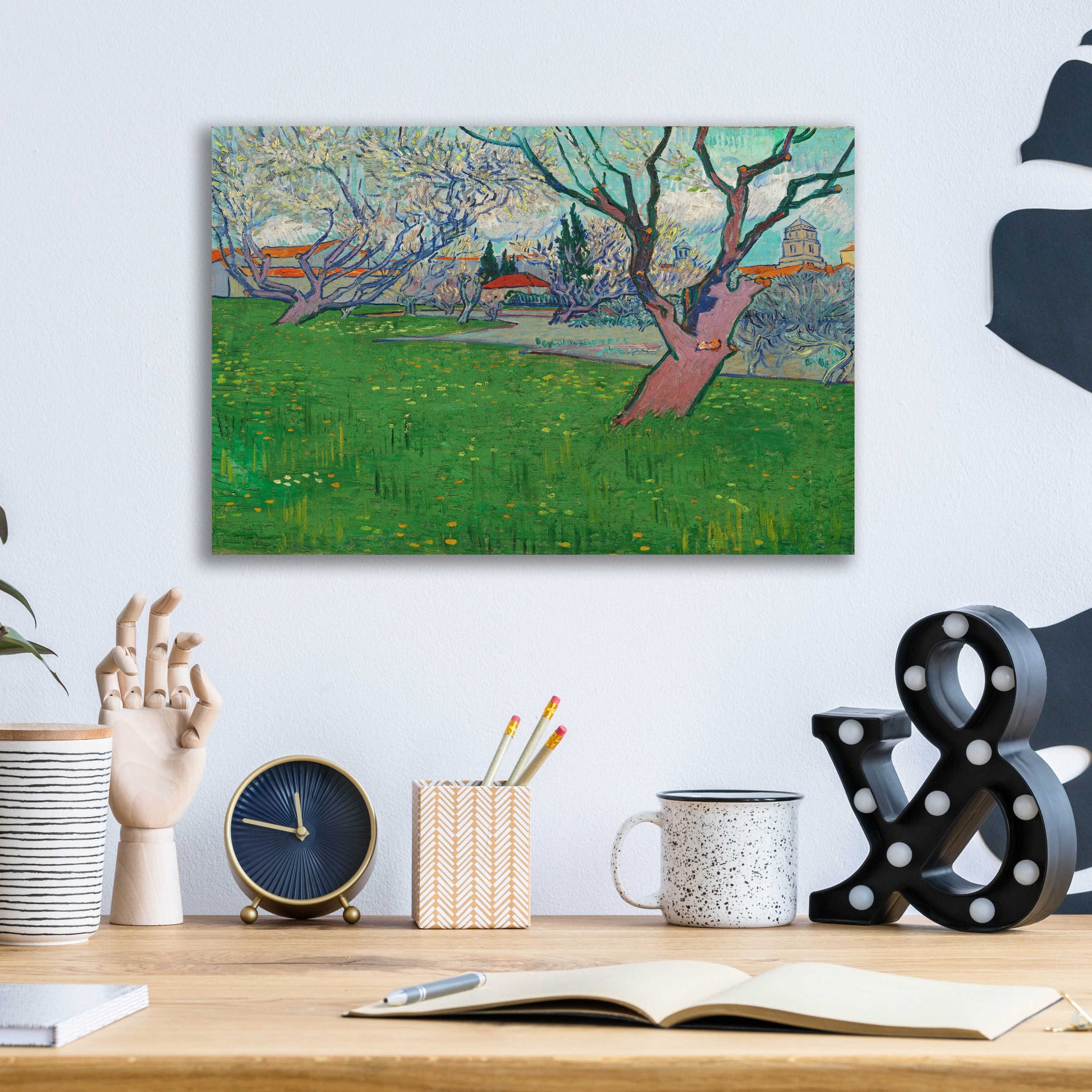 Epic Art 'Orchards In Blossom, View Of Arles' by Vincent Van Gogh, Acrylic Glass Wall Art,16x12