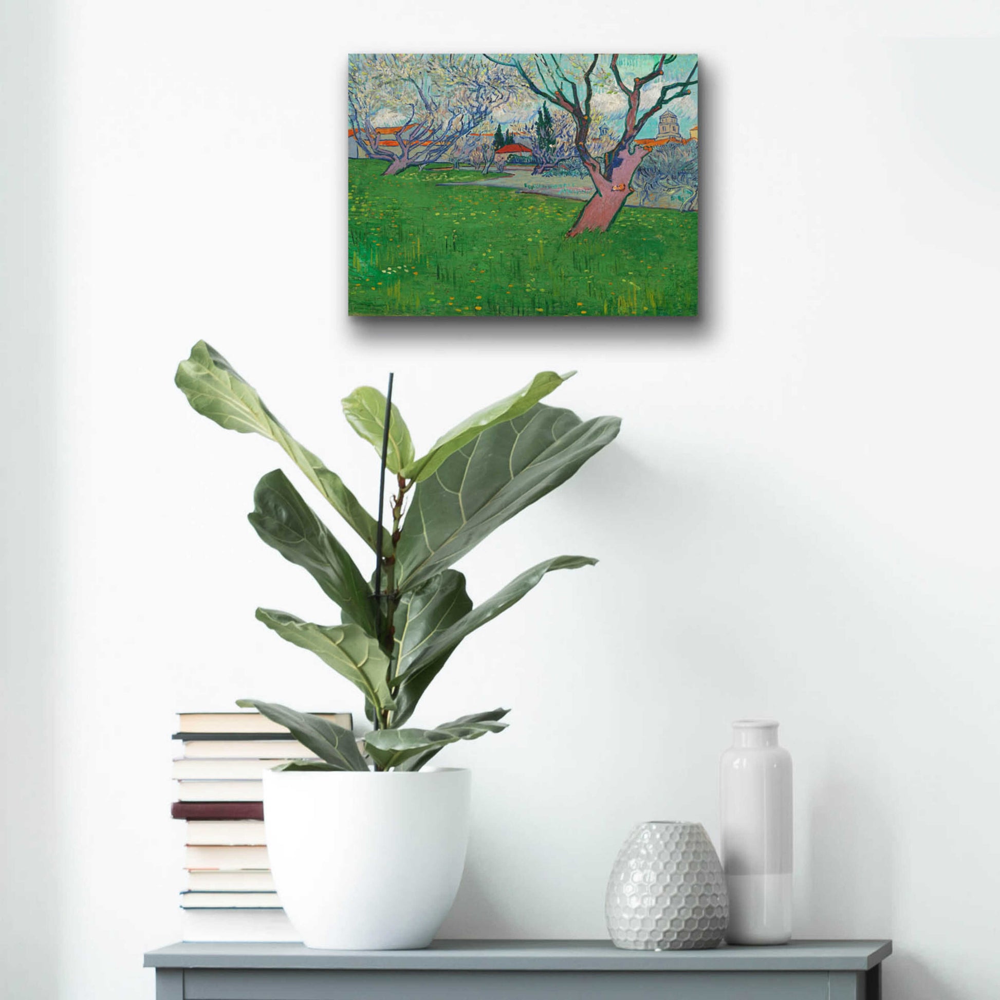 Epic Art 'Orchards In Blossom, View Of Arles' by Vincent Van Gogh, Acrylic Glass Wall Art,16x12