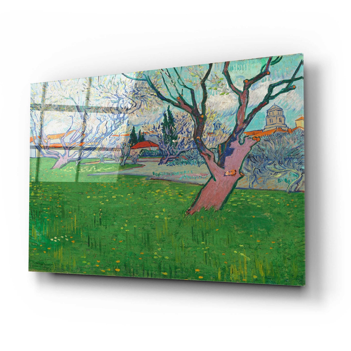 Epic Art 'Orchards In Blossom, View Of Arles' by Vincent Van Gogh, Acrylic Glass Wall Art,24x16