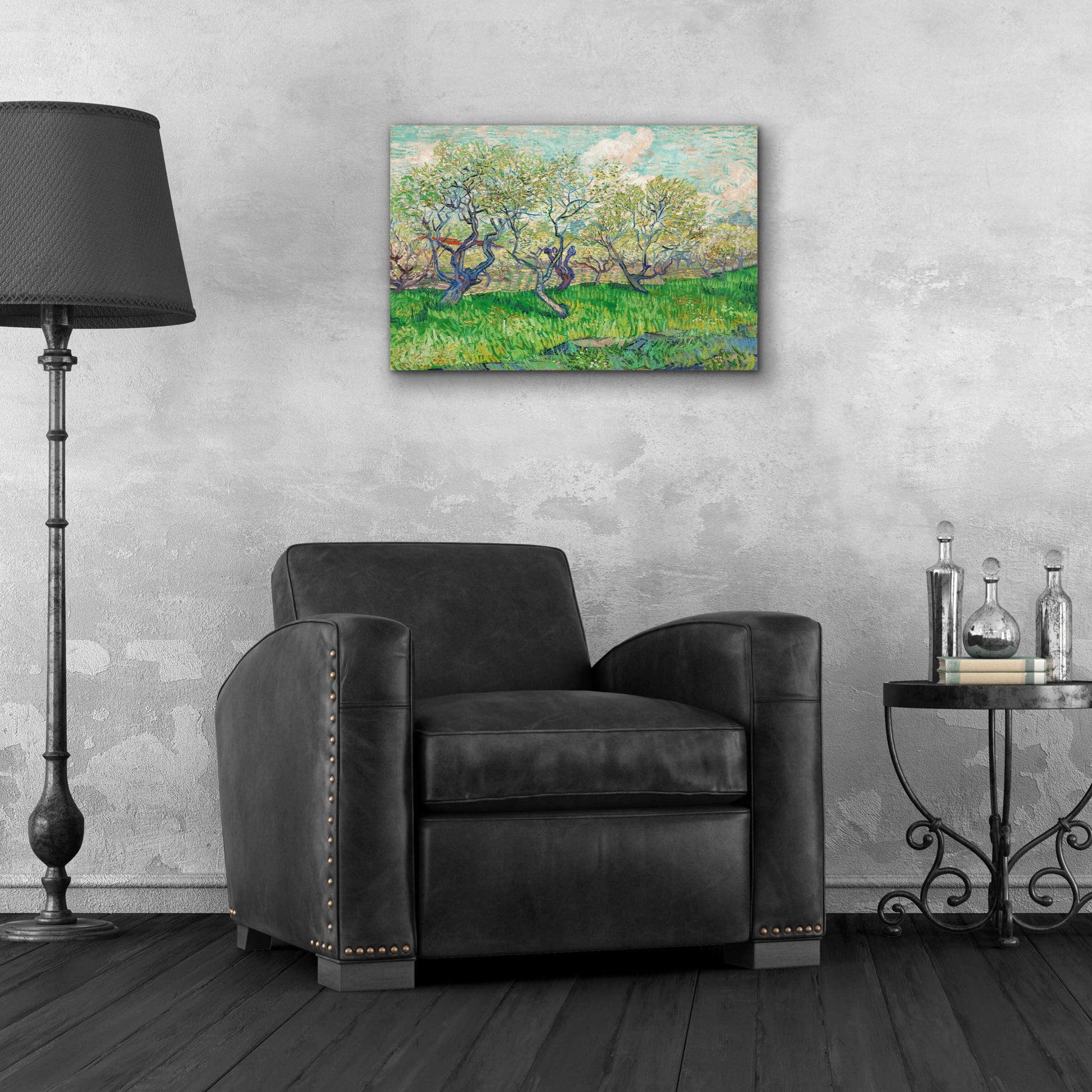 Epic Art 'Orchard In Blossom' by Vincent Van Gogh, Acrylic Glass Wall Art,24x16