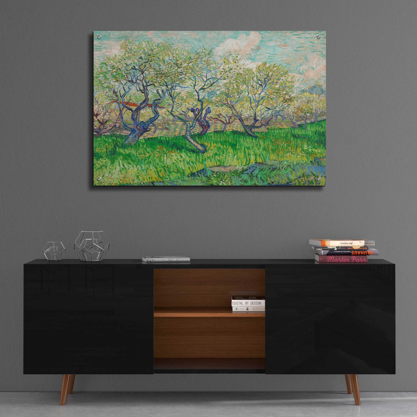 Epic Art 'Orchard In Blossom' by Vincent Van Gogh, Acrylic Glass Wall Art,36x24