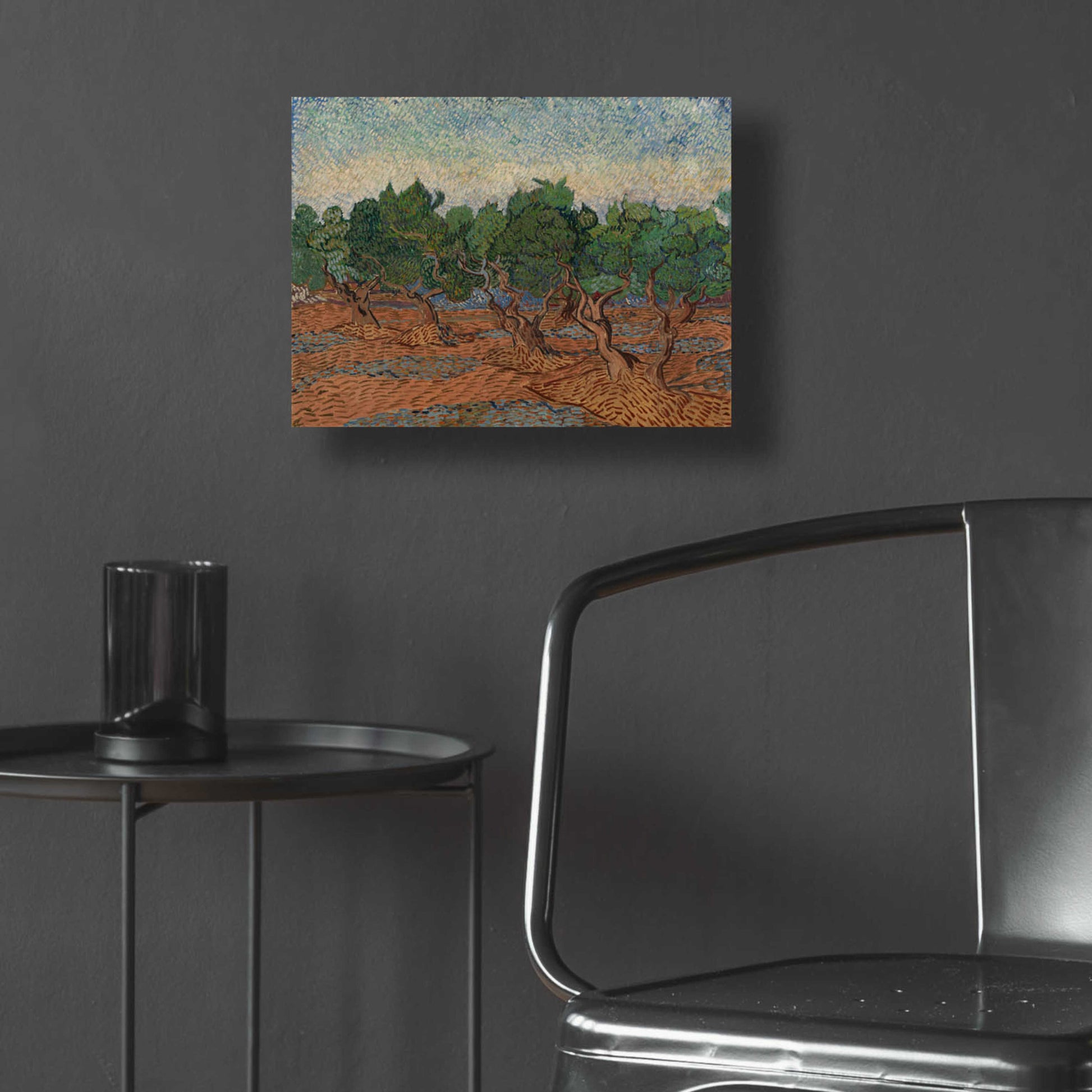 Epic Art 'Olive Grove II' by Vincent Van Gogh, Acrylic Glass Wall Art,16x12