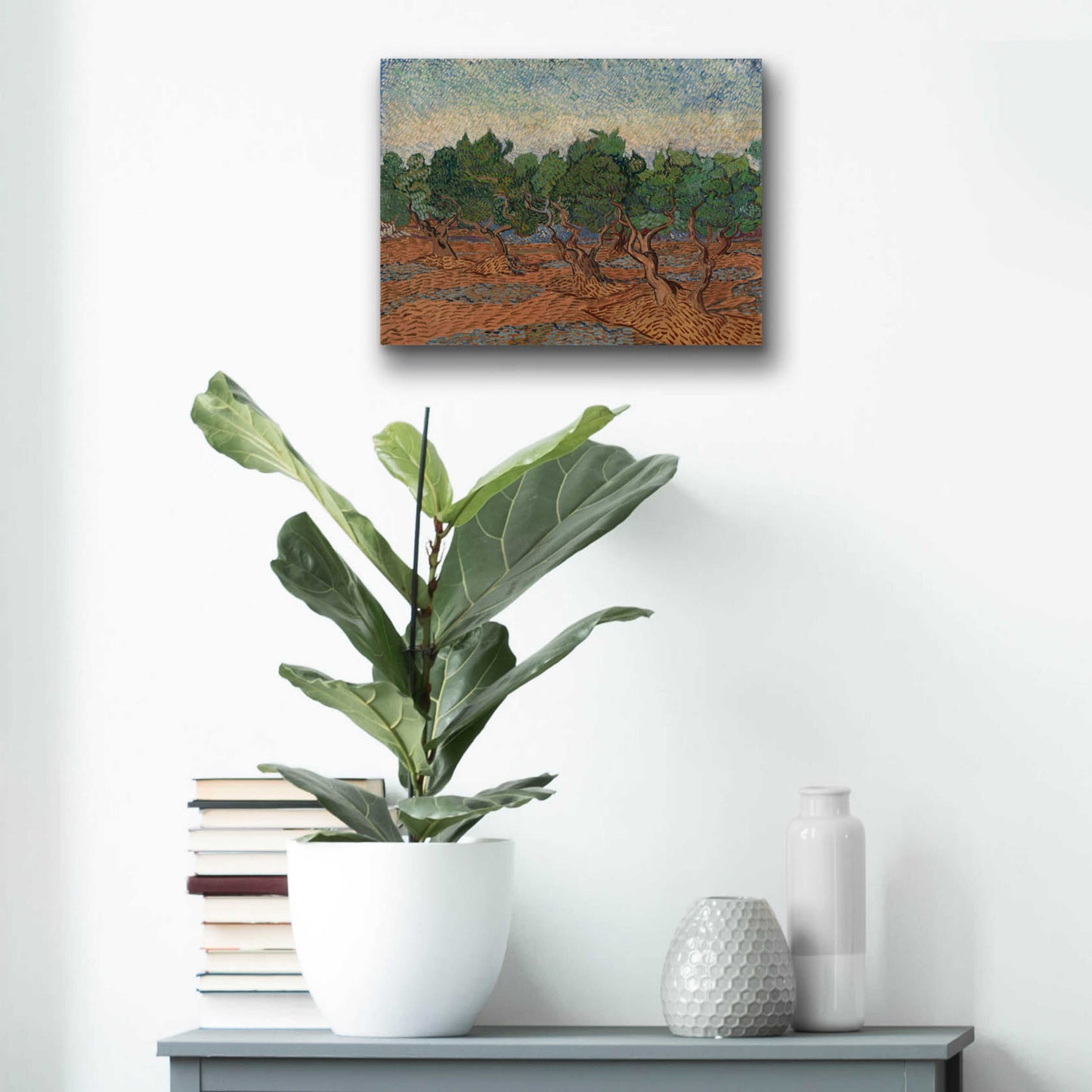 Epic Art 'Olive Grove II' by Vincent Van Gogh, Acrylic Glass Wall Art,16x12