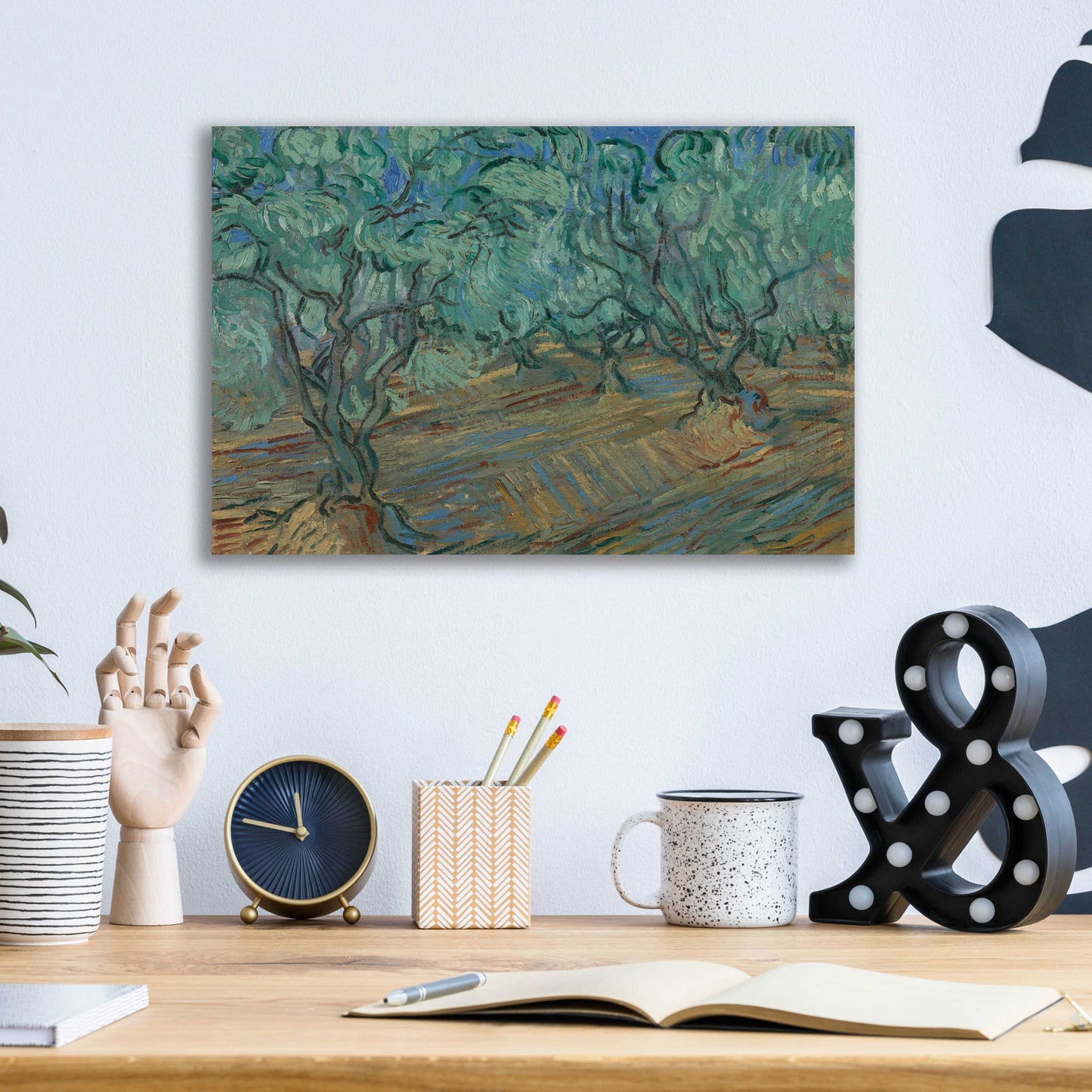 Epic Art 'Olive Grove' by Vincent Van Gogh, Acrylic Glass Wall Art,16x12